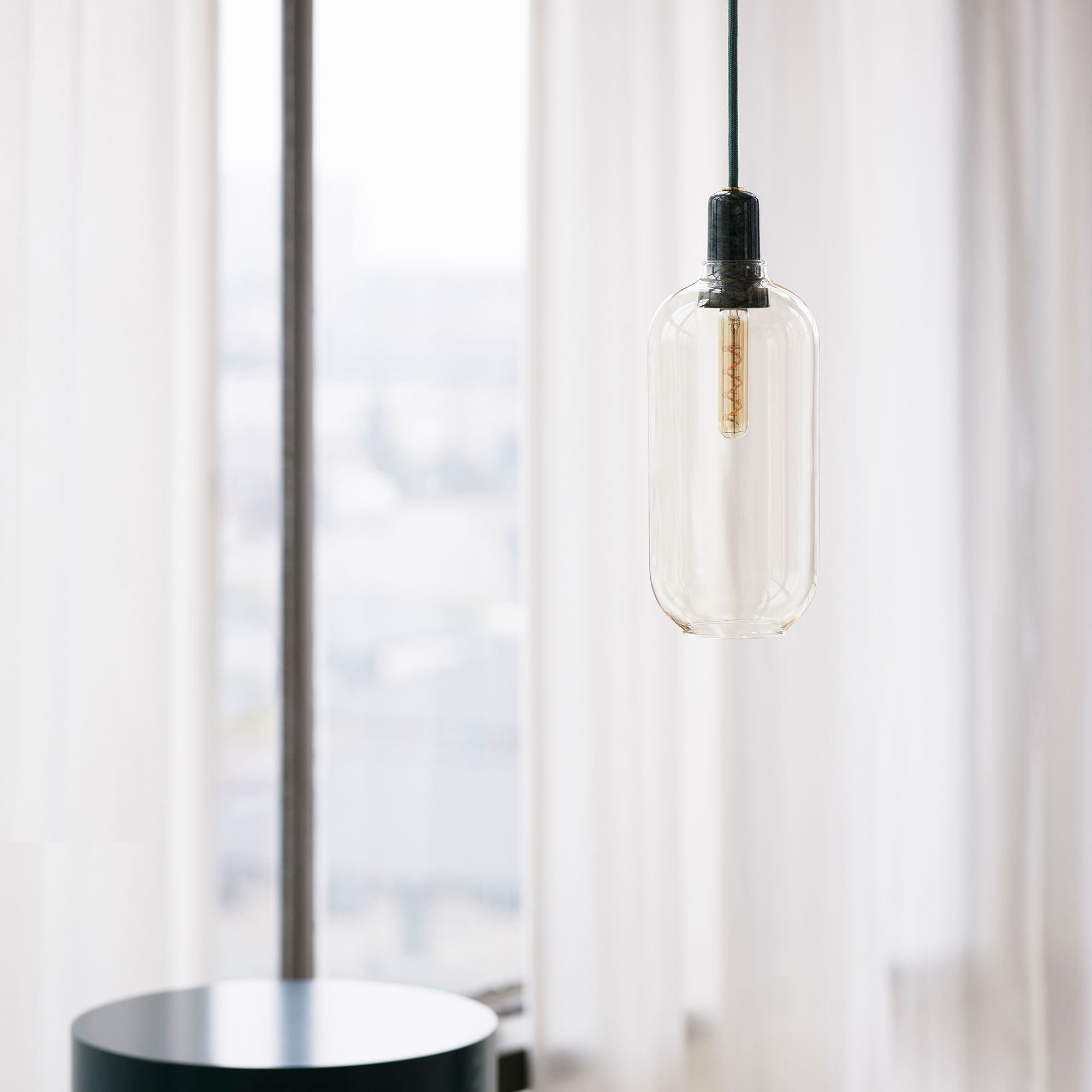 Modern Amp Pendant Lamp - Industrial Style Hanging Light Fixture for Kitchen Island, Dining Room & Bedroom Decor