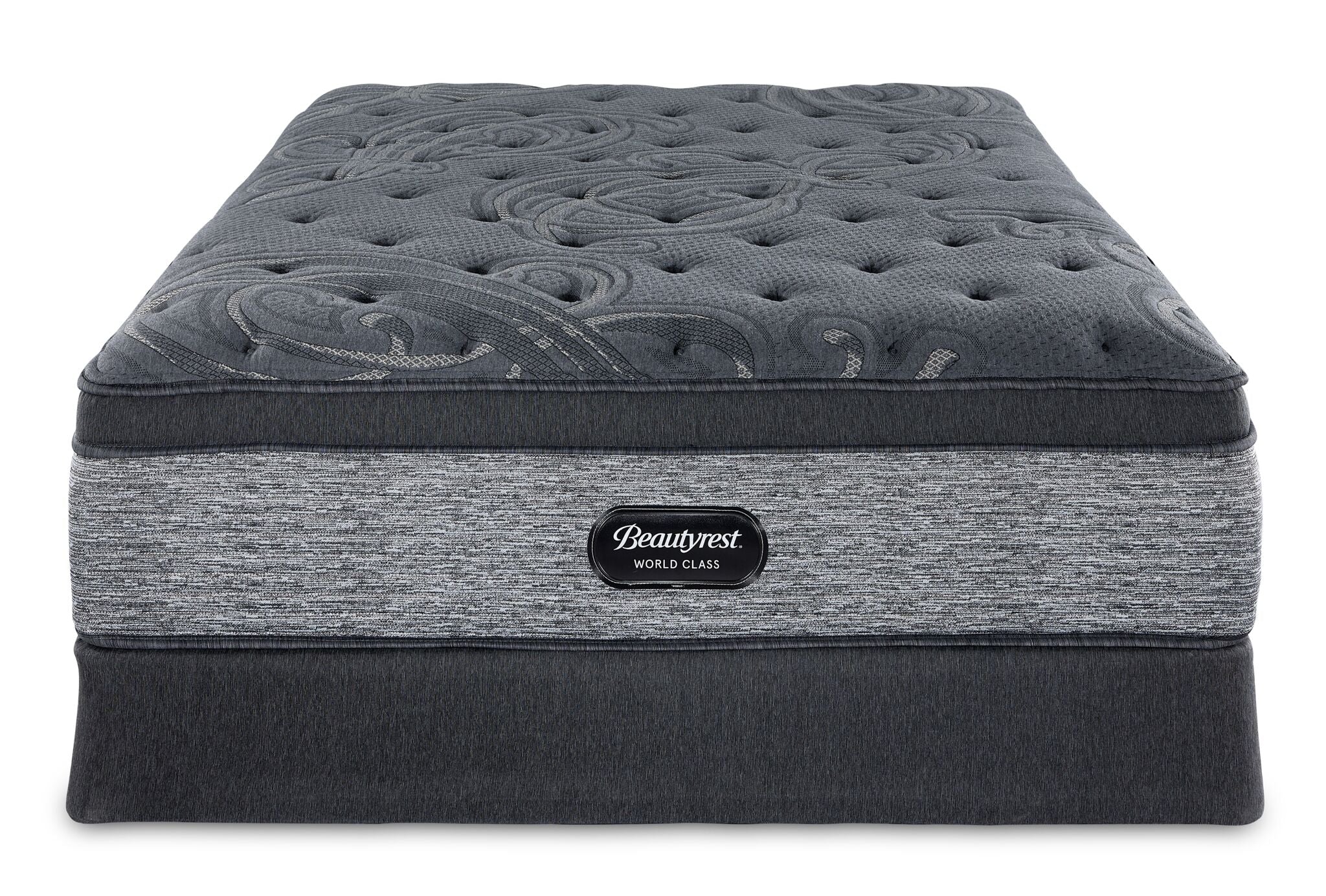 Beautyrest World Class Grandeur 2.0 Plush Twin XL Mattress & Box Spring Set - Premium Comfort for Guest Rooms, Dorms & Small Spaces