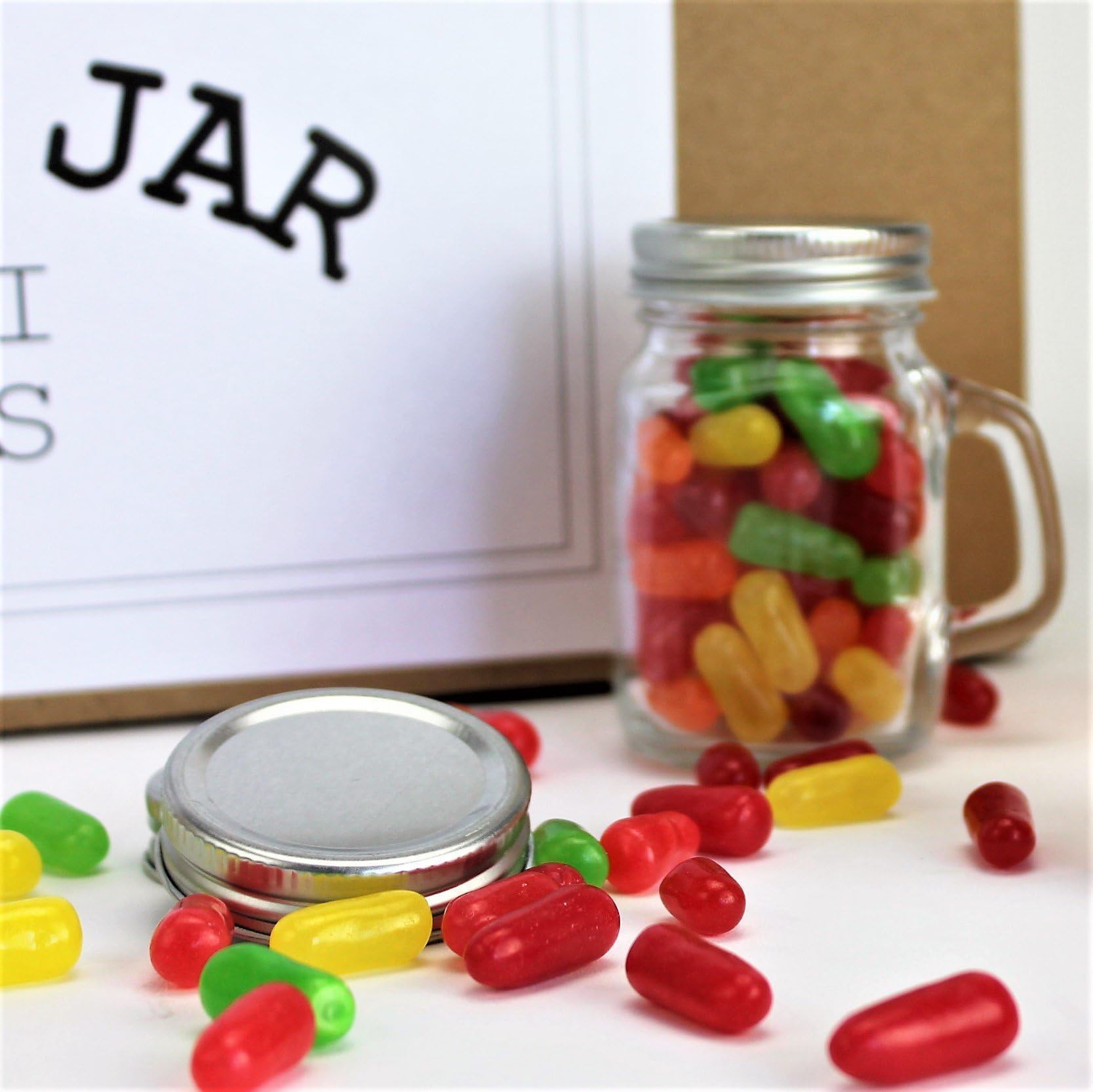 24-Pack Mini Mason Jar Mugs 4oz with Handles & Leakproof Lids - Perfect for Coffee, Tea, Juice, Smoothies, Candles, DIY Crafts & Party Favors - Ideal for Home, Office, Picnics & Gift Giving