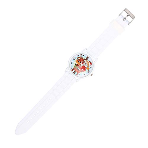 Scicalife Santa Claus Quartz Watch for Kids - Fun & Creative Christmas Gift - White Color - Perfect for Holidays, Parties & Dress-Up Play