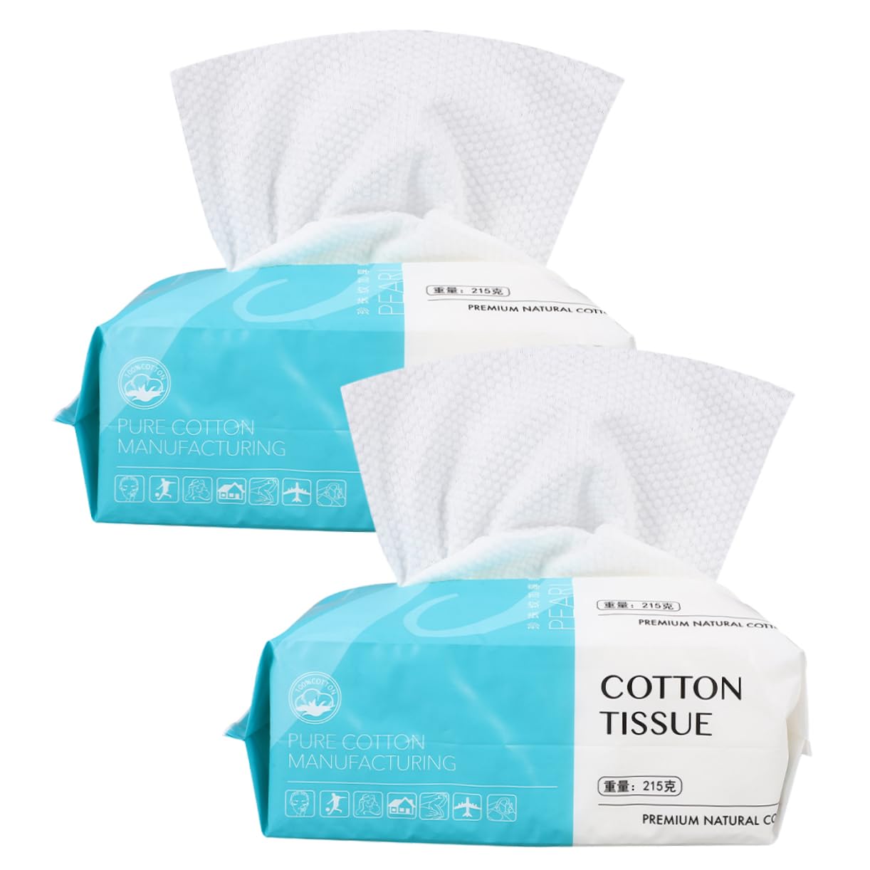 FRCOLOR 2-Pack Soft Thickening Face Towels - Gentle Makeup Remover & Cleansing Washcloths for Face, Toner & Skincare - Premium White Cotton Fiber Facial Towels for Daily Beauty Routine & Spa Days