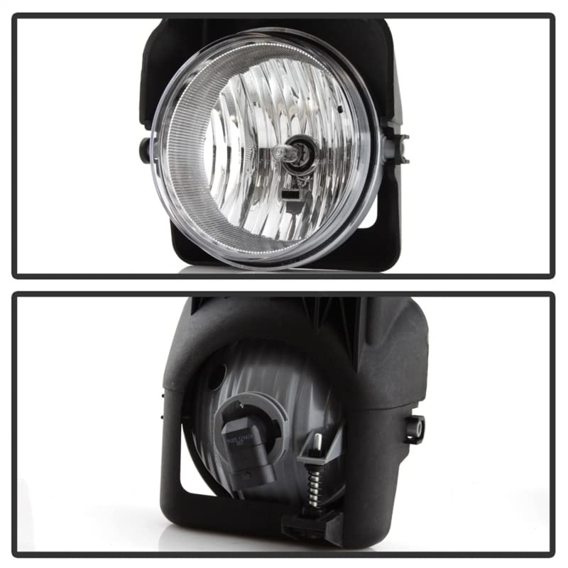 Spyder Auto 5020857 Black/Clear Fog Lights - Upgrade Your Vehicle's Visibility for Night Driving & Bad Weather