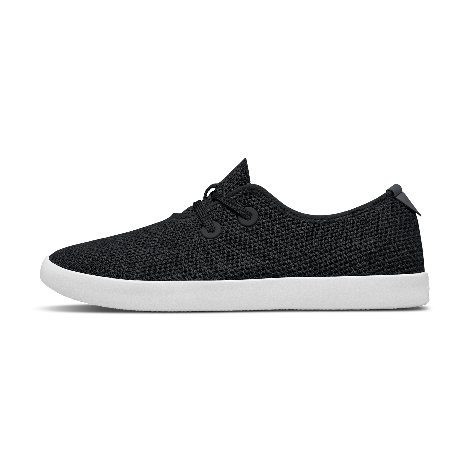 Men's Tree Skipper Jet Black Sneakers with White Sole - Comfortable Casual Shoes for Walking, Running & Everyday Wear