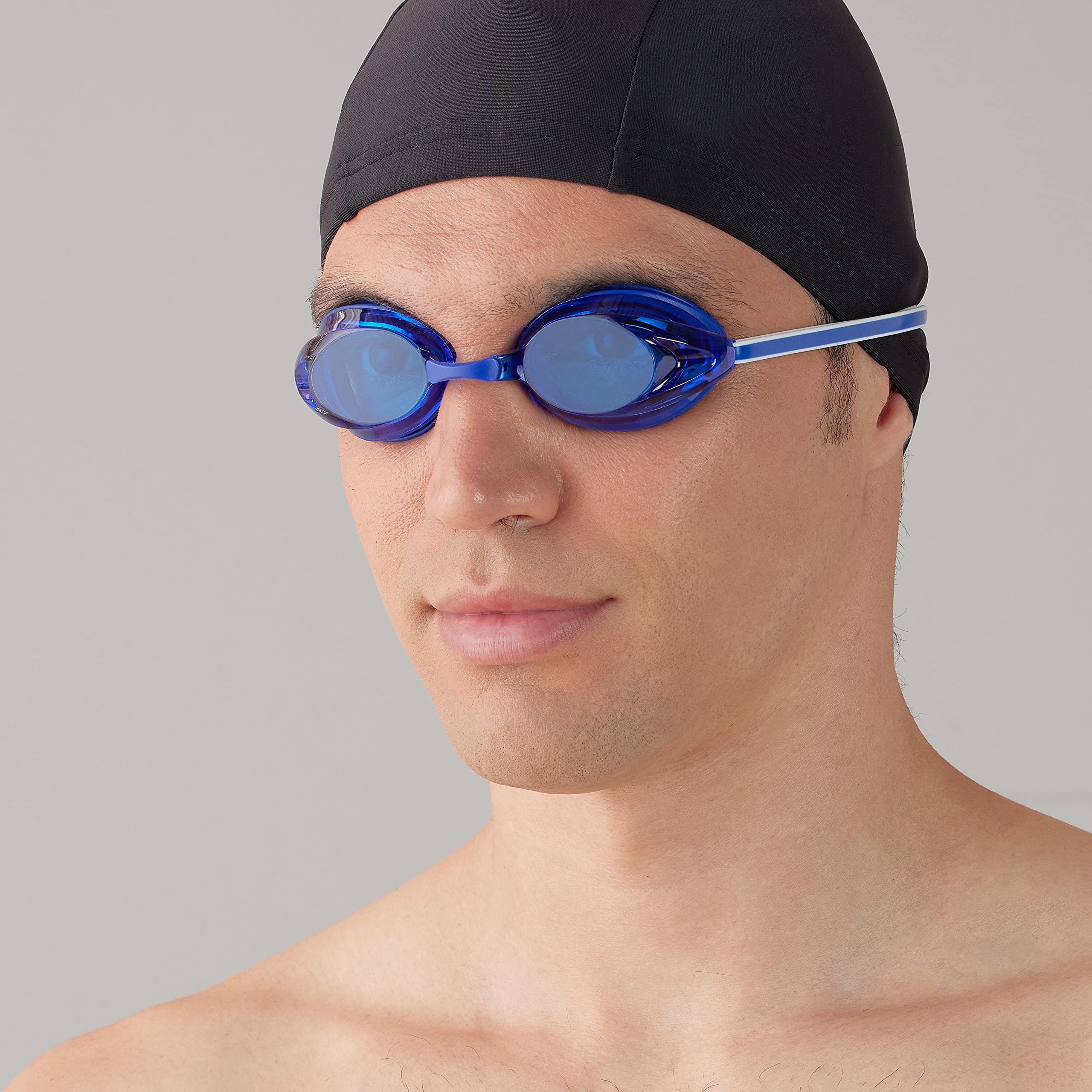 Amazon Basics Unisex Swim Goggles - Anti-Fog UV Protection Swimming Goggles for Adults & Kids - Perfect for Pool, Beach, and Competitive Swimming