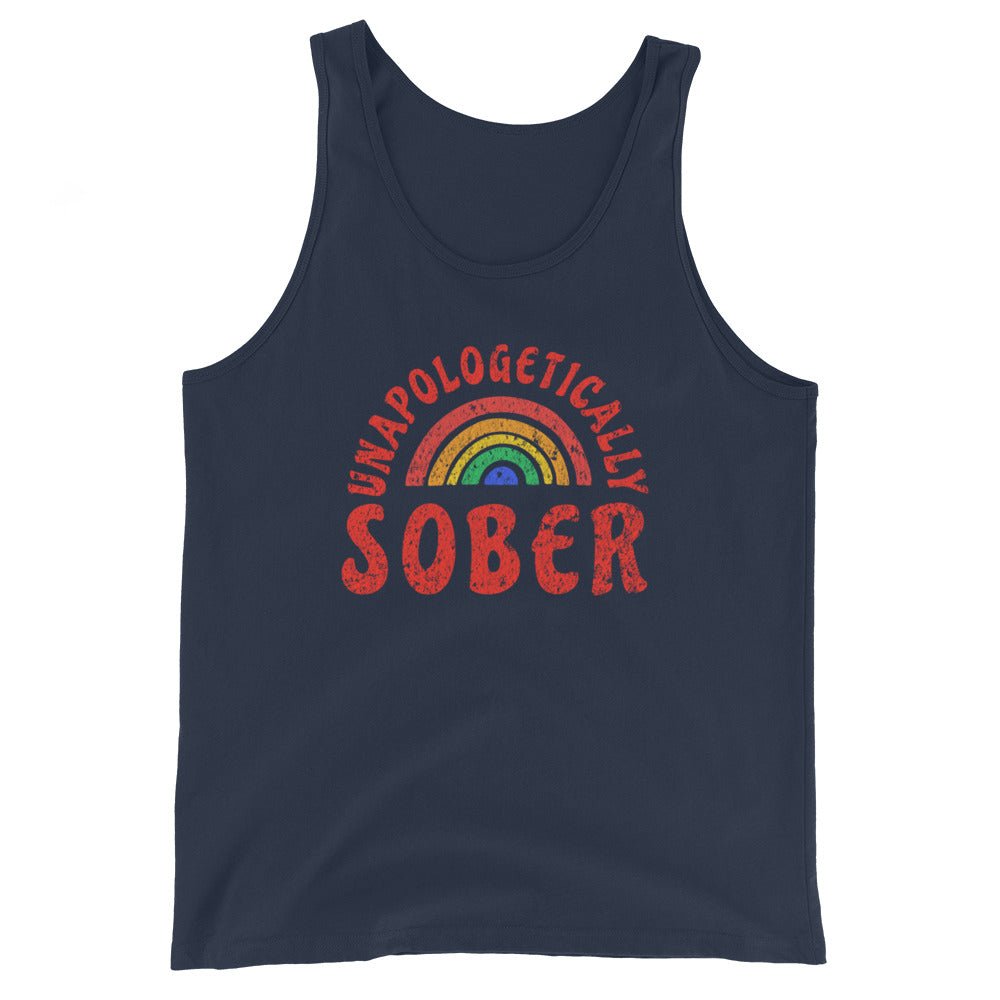 Unapologetically Sober Classic Men's Tank Top - Comfortable Breathable Summer Muscle Shirt for Gym, Workout & Casual Wear
