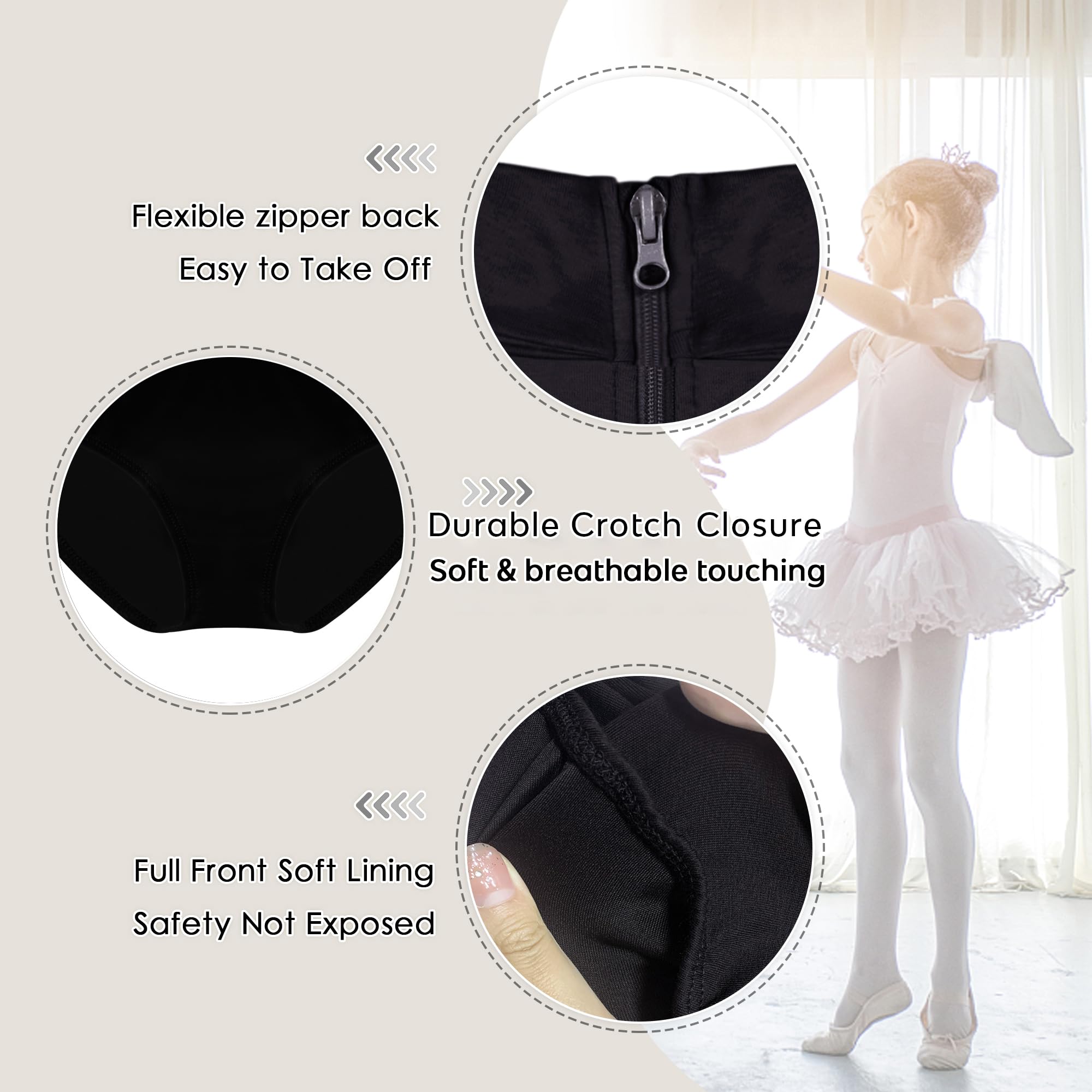 DANSHOW Girls Dance Leotard with M-Back Straps - Ballet, Jazz & Gymnastics Performance Wear for Kids