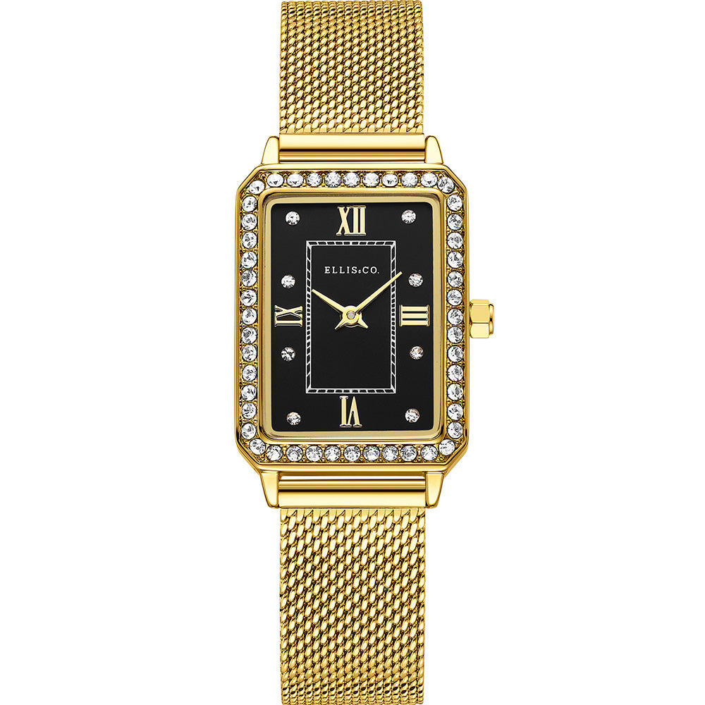 Ellis & Co Women's Fashion Watch - Elegant Stainless Steel Analog Wristwatch with Date Window - Perfect for Office, Party & Everyday Wear