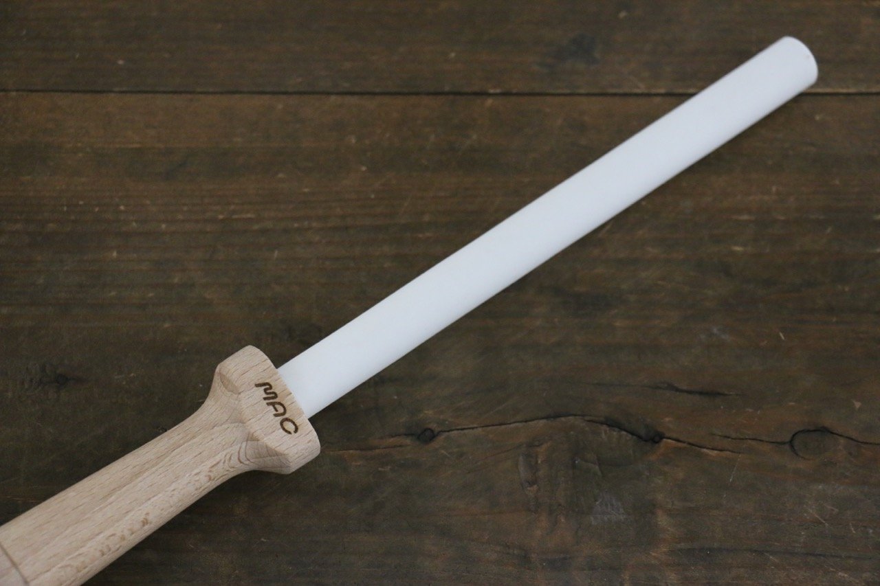 MAC SR 65 Premium Ceramic Sharpening Rod 180mm - Professional Knife Sharpener for Kitchen, Hunting & Chef Knives - Perfect for Home Cooks & Professional Chefs