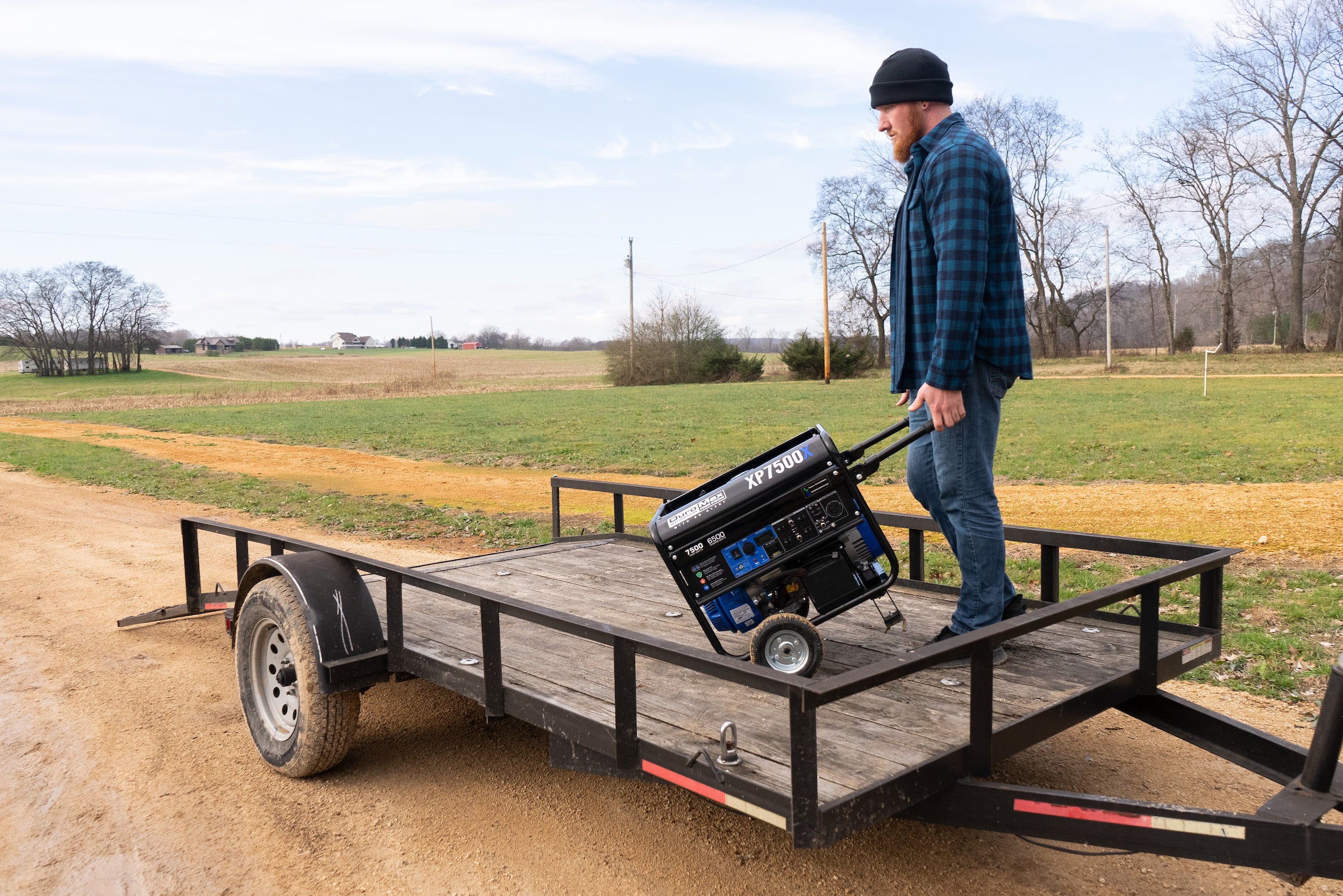 7,500 Watt Portable Gasoline Generator with CO Alert - Reliable Backup Power for Home, Camping & Outdoor Emergencies