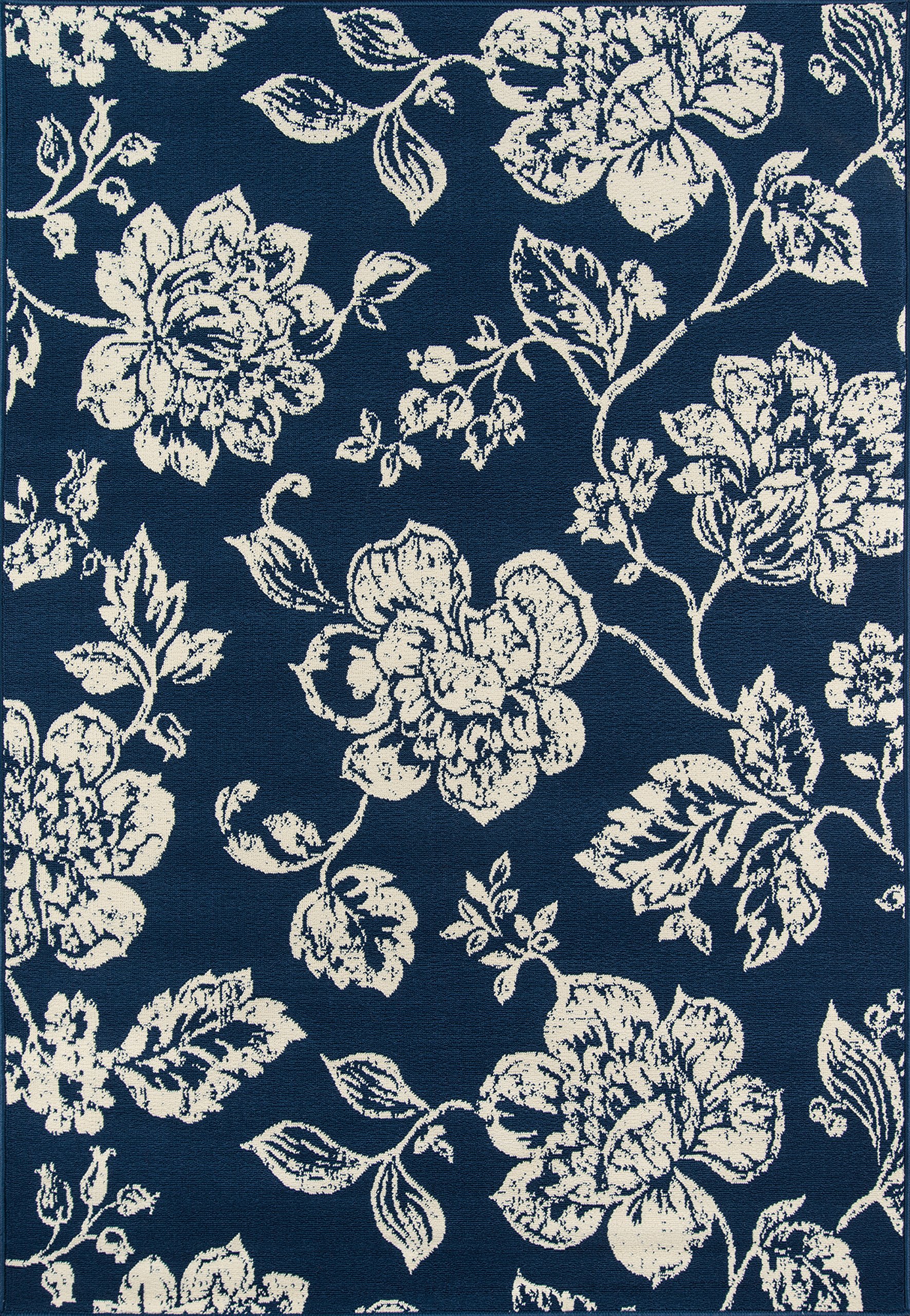 Momeni Baja Collection Navy Blue Indoor Outdoor Area Rug 6'7