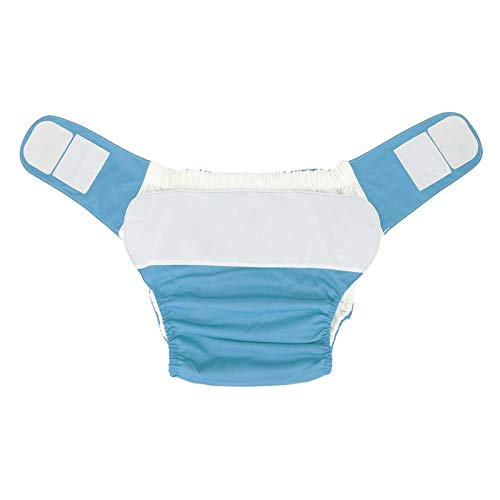 Waterproof Washable Reusable Adult Cloth Diapers for Elderly & Incontinence - Comfortable Pocket Nappies in Blue - Perfect for Swimming, Travel & Nighttime Protection