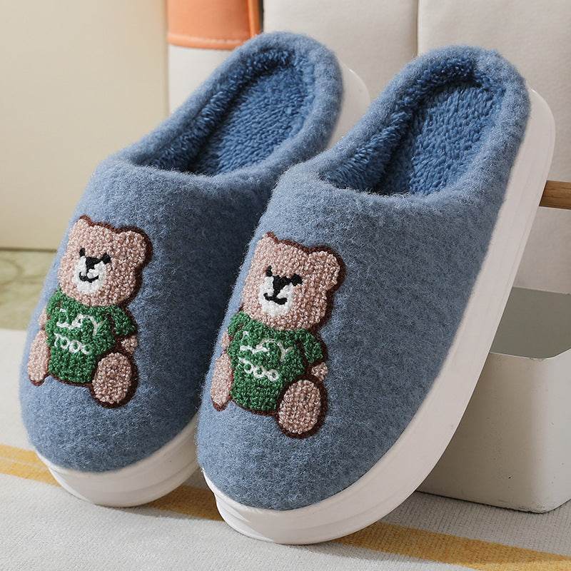 Cozy Teddy Bear Slippers for Women & Men - Soft Plush Indoor House Shoes with Non-Slip Sole - Perfect for Winter, Lounge, Home Comfort & Gift Giving