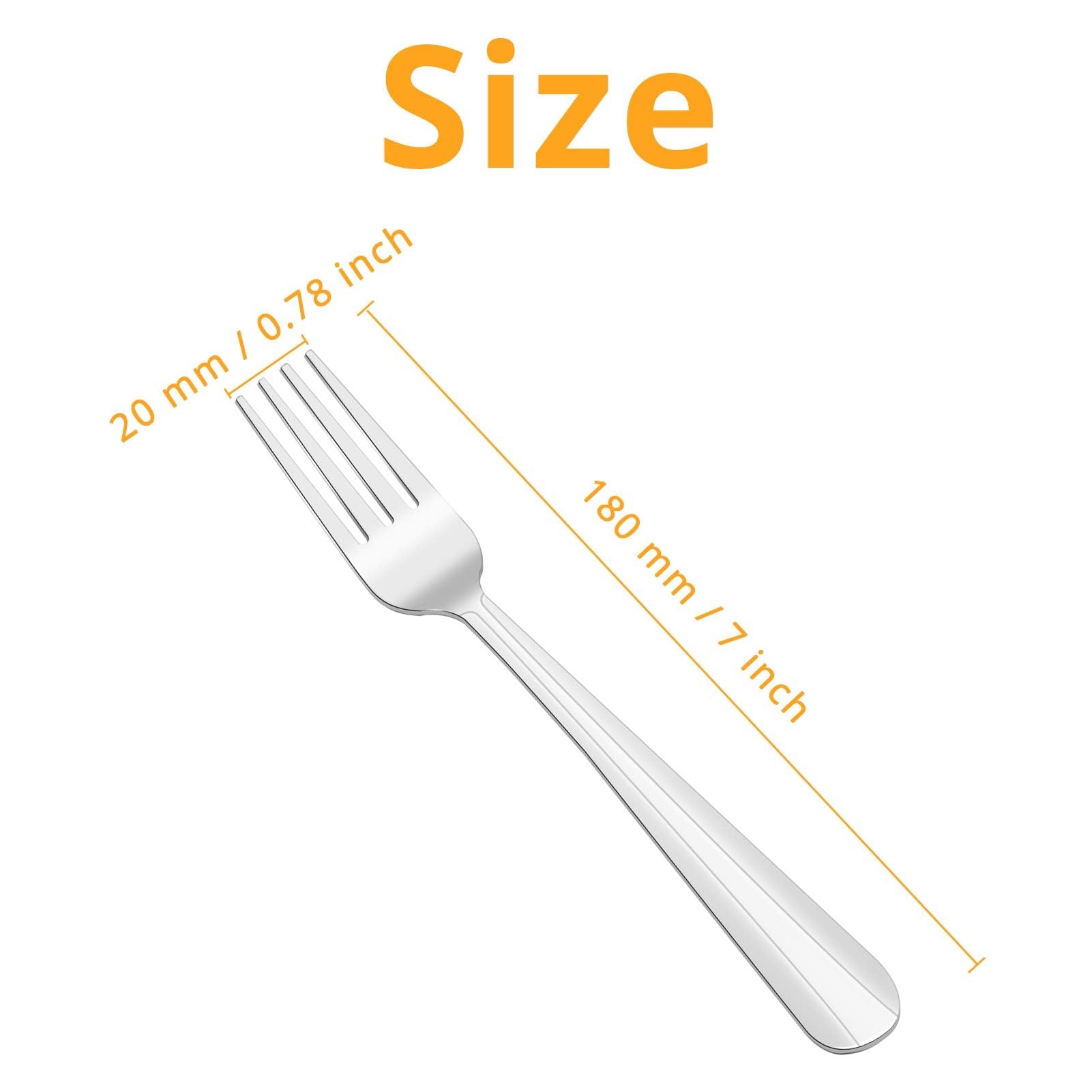 Premium Stainless Steel Dinner Forks Set - 12 Pack Heavy Duty Silverware for Home, Kitchen & Restaurant Use - 7 Inch Multipurpose Forks for Dining, Salad & Parties