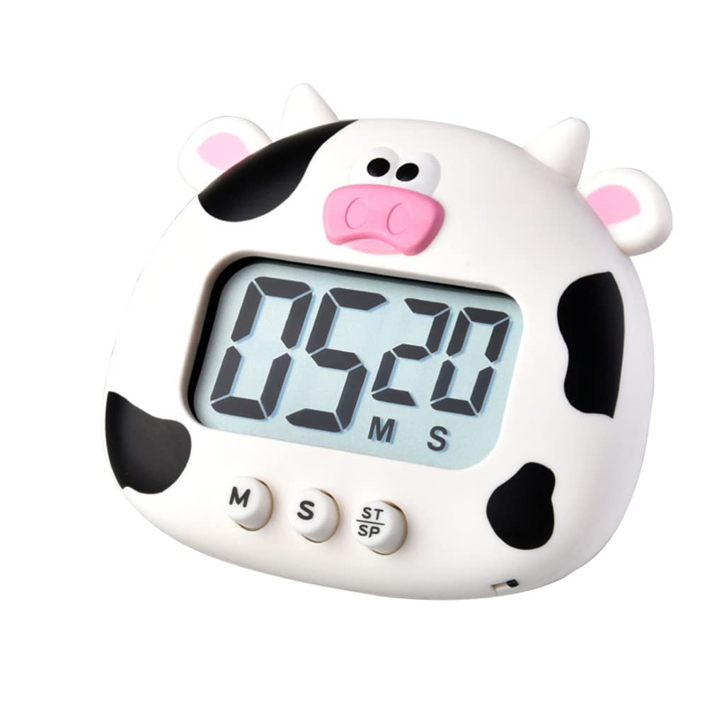 HEMOTON Digital Kitchen Timer - Cute Cow Design, Multi-Function Cooking Timer for Baking, Cooking & Teaching | Perfect for Home, Office & Classroom Use