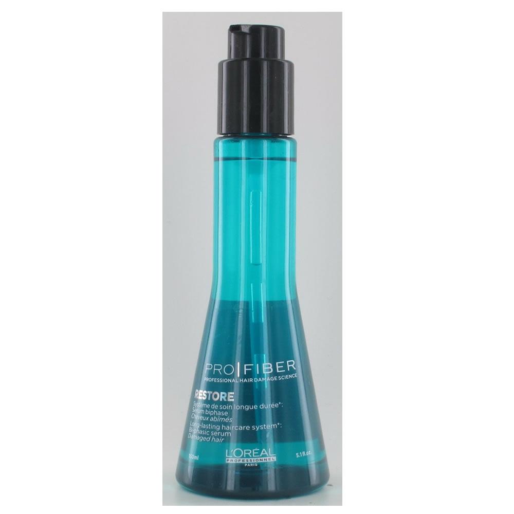 L'Oreal Professionnel Fiber Restore Bi-Phasic Serum 5.1 oz - Hair Repair Treatment for Damaged Hair - Salon Quality Leave-In Conditioner for Dry, Brittle Hair - Perfect for Daily Use at Home or Salon