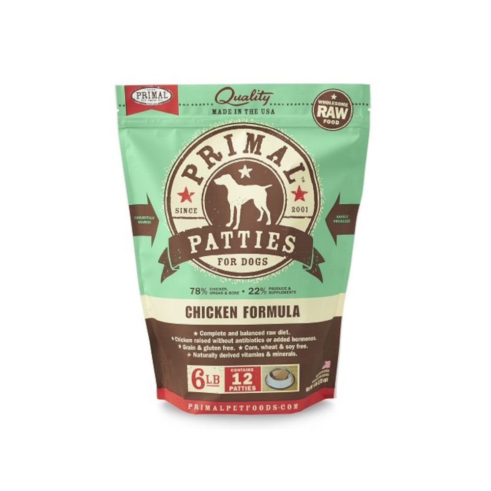 Premium Frozen Chicken Dog Food - Grain-Free, High-Protein Raw Dog Food for All Breeds & Ages - Perfect for Training, Treats & Mealtime Nutrition