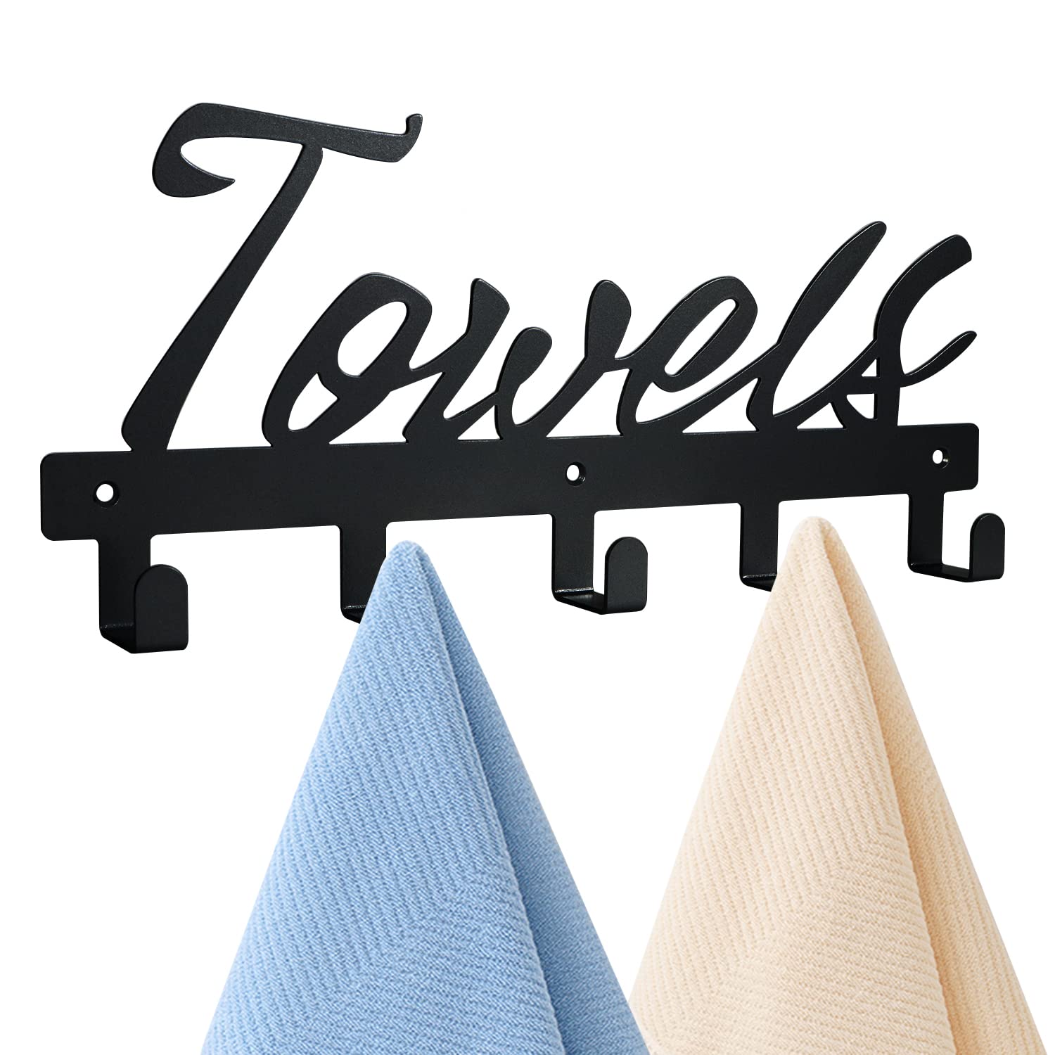 Sturdy MOCAL Wall Mount & Over The Door Towel Hooks - Bathroom, Pool & Outdoor Towel Rack Organizer - Perfect for Hanging Bath Towels, Swimwear & Robes