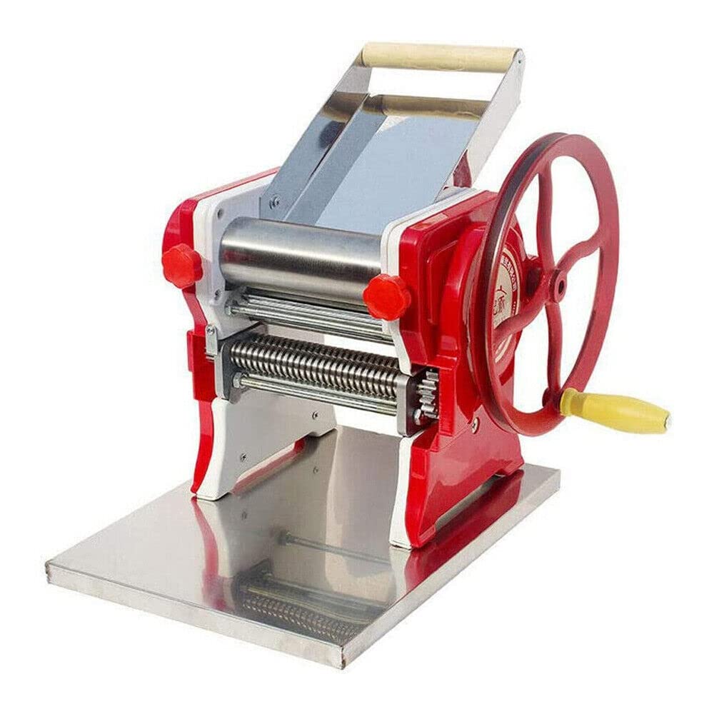 Commercial Pasta Maker Machine - Adjustable Thickness 0.5-5mm, Manual Noodle & Dough Roller for Spaghetti, Lasagna, Ravioli | Home & Restaurant Use | Perfect for Italian Cuisine, Asian Noodles & Baking