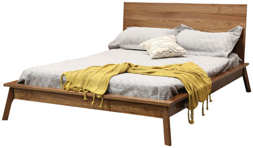 Cambridge Solid Hardwood Mid Century Modern Platform Bed - Stylish & Durable Wooden Bed Frame for Bedroom, Guest Room, or Studio Apartment