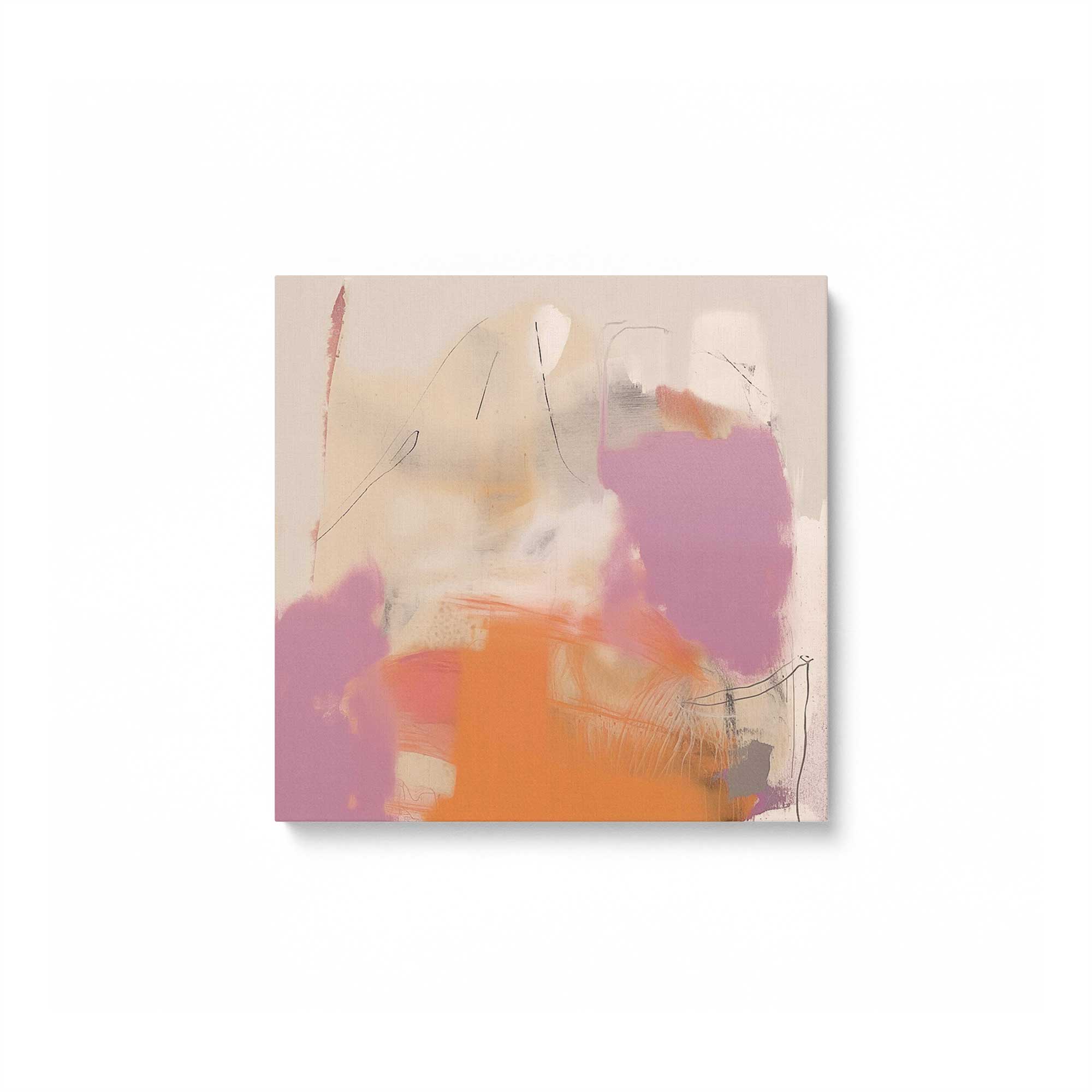 Cotton Candy Delight v2 Canvas Wall Art Print - Vibrant Abstract Painting for Living Room, Bedroom & Office Decor