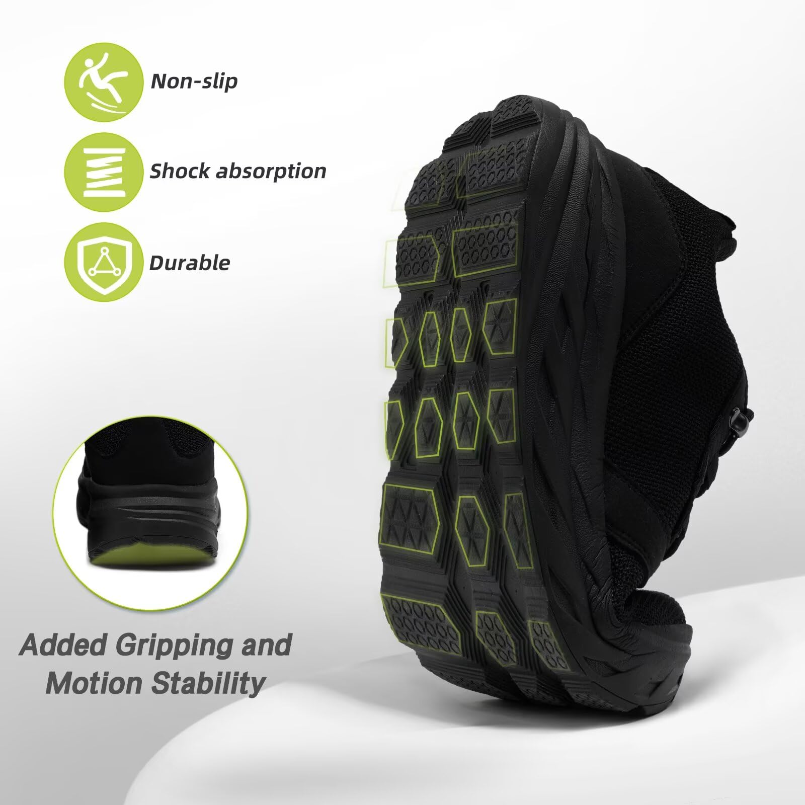 Men's Orthopedic Diabetic Walking Shoes - Wide Width Comfort Sneakers with Arch Support for Plantar Fasciitis, Hammer Toes & Foot Pain Relief | Breathable Work, Sports & Casual Shoes for Swollen Feet | Perfect for Walking, Running, Tennis & Daily Activities