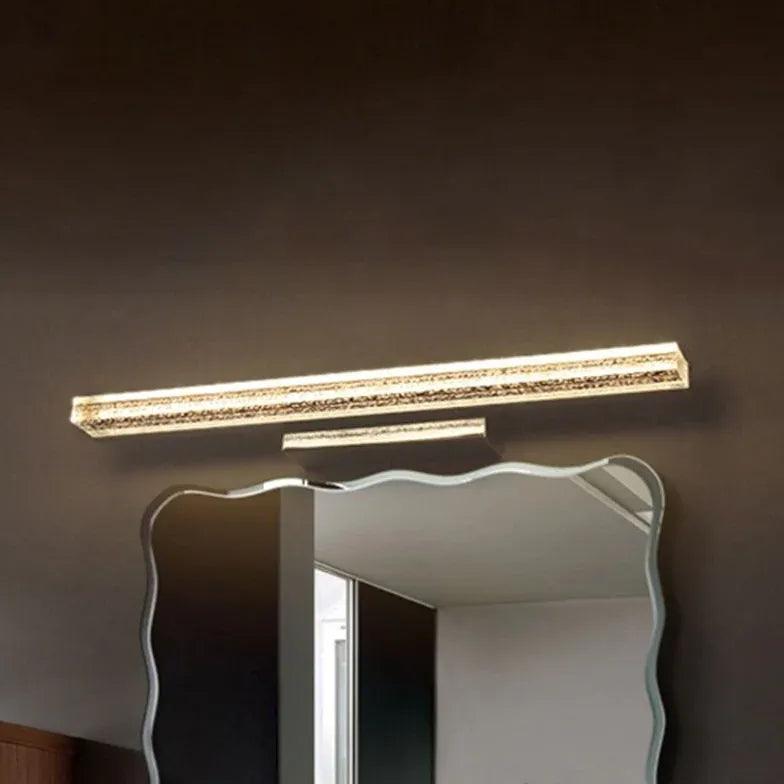 Silver LED Bathroom Mirror Light Strip - Waterproof Vanity Mirror Lighting for Makeup, Shaving & Grooming