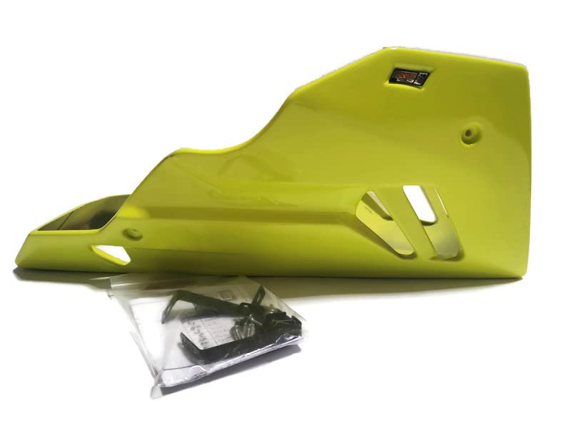 Honda Grom 2022 Belly Pan Fairing Side Panel Lower Under Cover Replacement - Yellow Lemon | Durable ABS Plastic Motorcycle Protection | Perfect for Street Riding & Custom Bike Mods