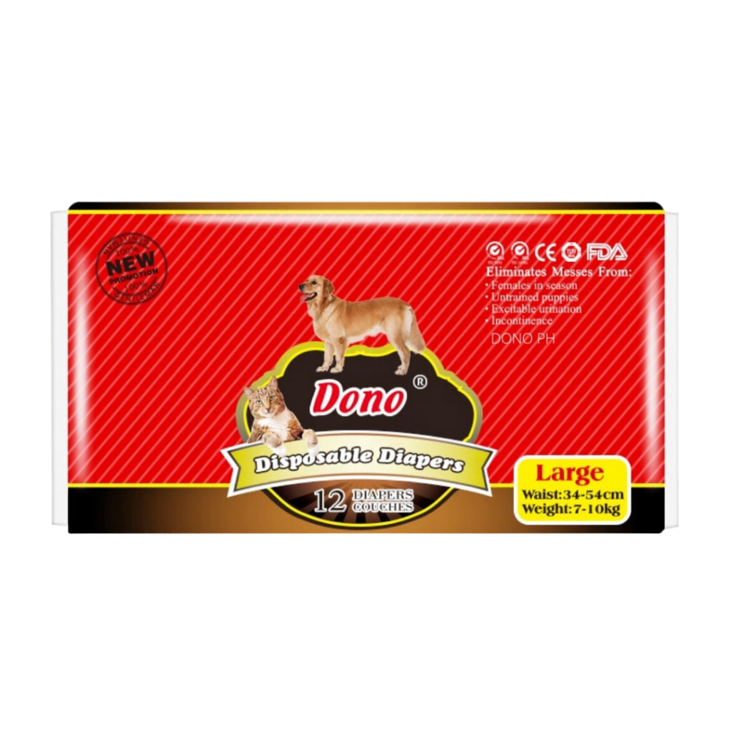 **Dono Pet Disposable Puppy Diapers for Male & Female Dogs - Absorbent & Leak-Proof - Perfect for House Training, Travel & Incontinence Care**