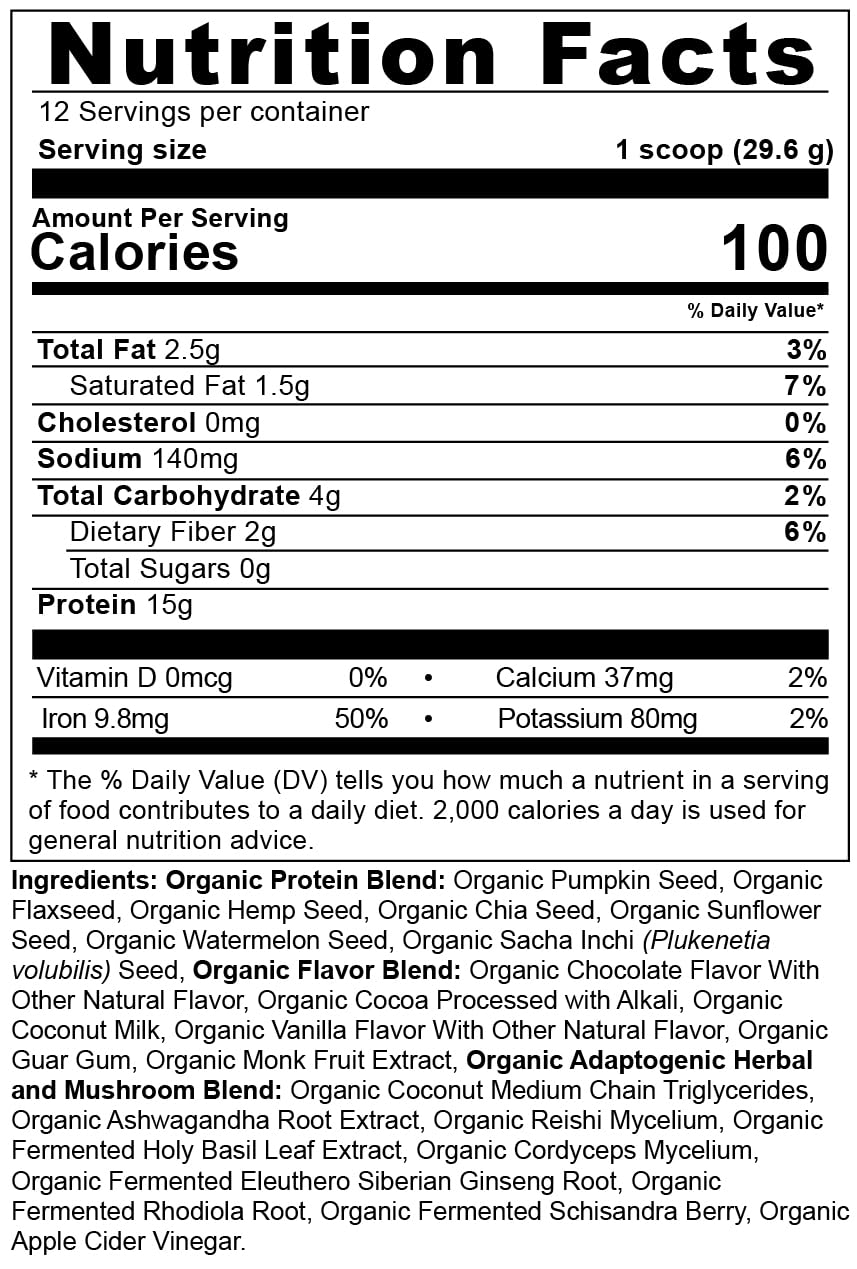 Ancient Nutrition Plant Based Protein Powder - Organic Vegan Superfood Supplement with 15g Protein Per Serving, Chocolate Flavor, Gluten Free & Paleo Friendly (12 Servings) - Perfect for Post-Workout Recovery & Healthy Smoothies