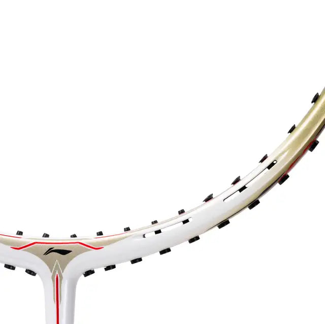 Li Ning Aeronaut 9000 White/Gold Badminton Racket - Professional Prestrung Racquet for Advanced Players | Perfect for Tournaments & Training | Made in China