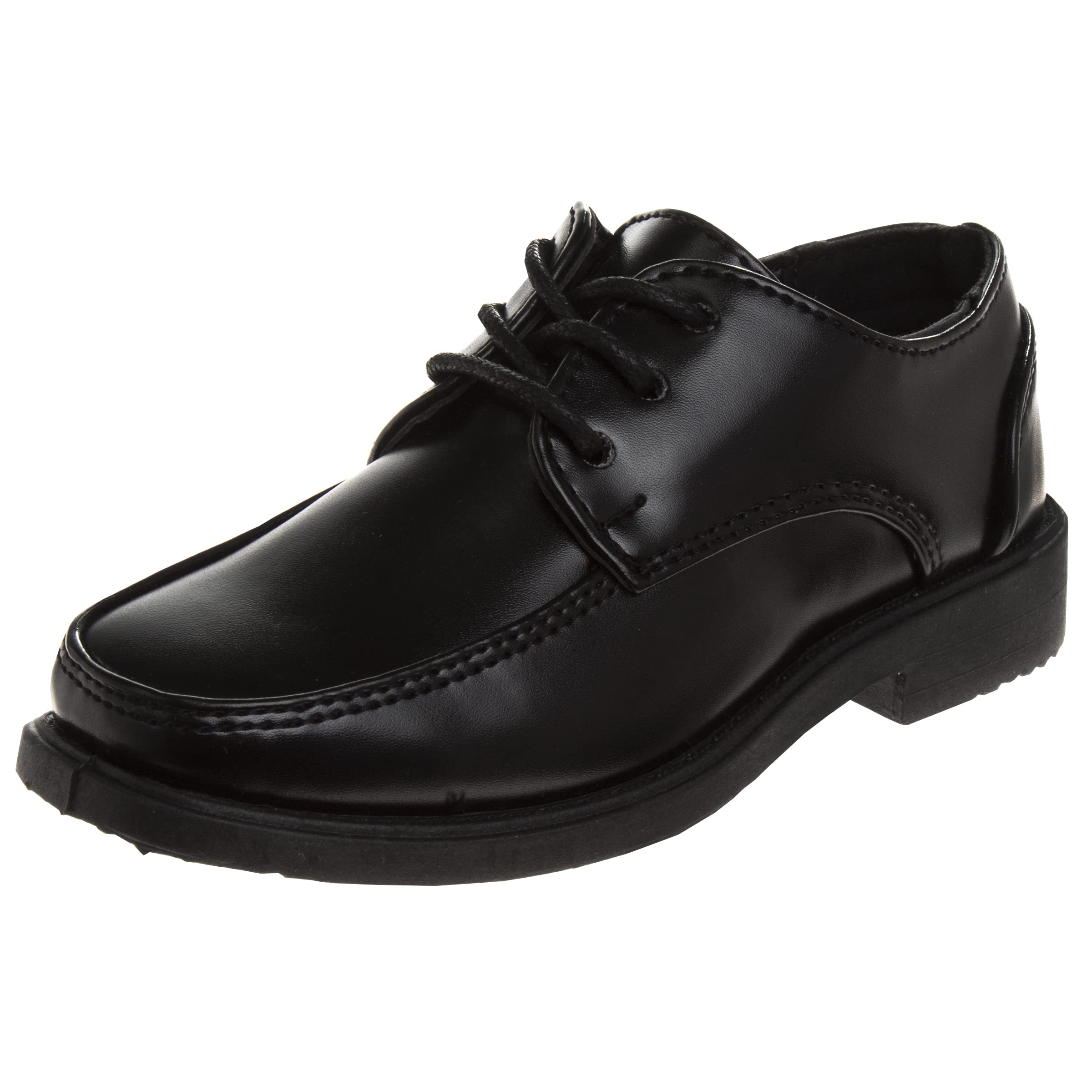 Josmo Boys Dress Shoes - Classic Lace-Up Oxford Formal & Casual Shoes for Toddler to Big Kid (Size 7 Toddler - 6 Big Kid) | Black, Brown, White | Perfect for Weddings, School & Special Occasions