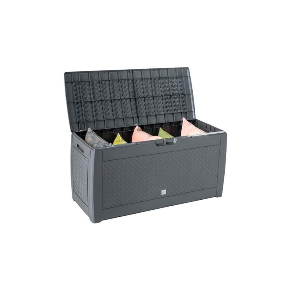 Urban Matuba Resin Home and Garden Storage Box - Umber Brown Organizer for Closet, Bathroom & Outdoor Decor | Rustic Home Storage Solution