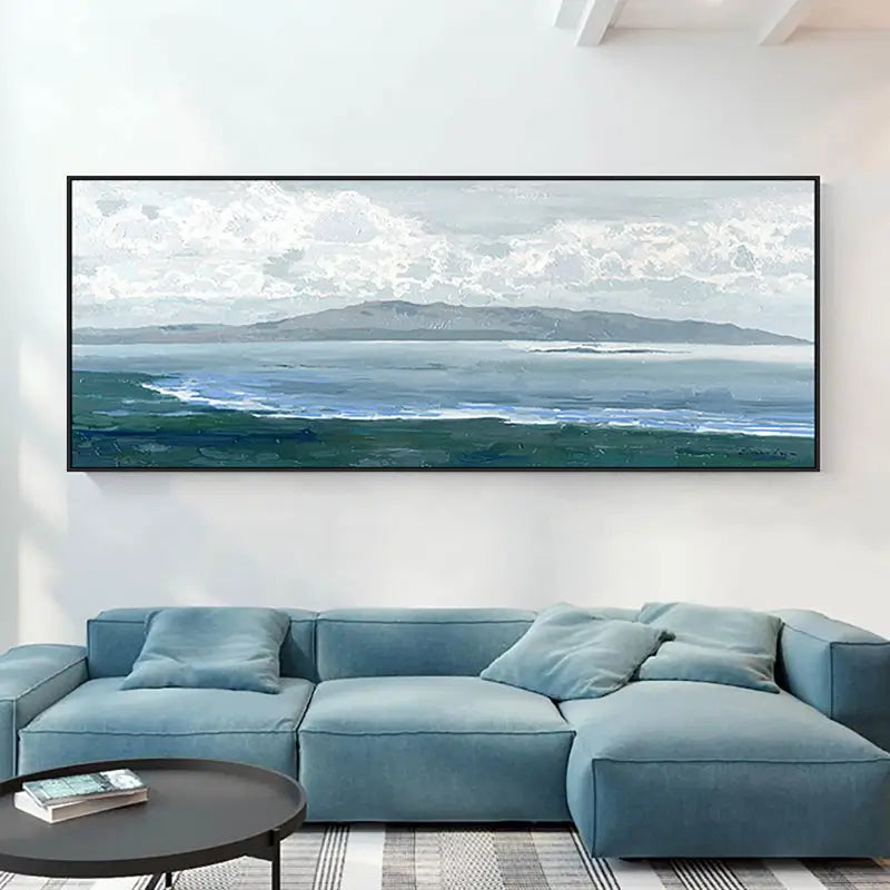 Ocean and Sky Painting #OS 022 - Stunning Seascape Wall Art for Home & Office Decor - Perfect for Living Room, Bedroom or Beach House