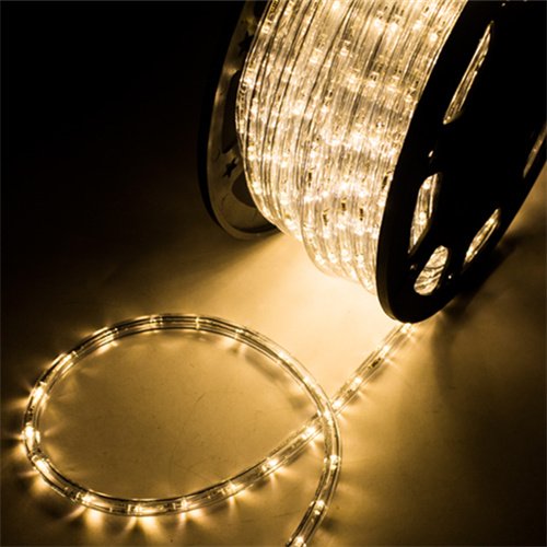 Waterproof LED Rope Lights Outdoor 150FT Warm White - 1620 LEDs for Patio, Garden, Pool, Deck & Holiday Decorations