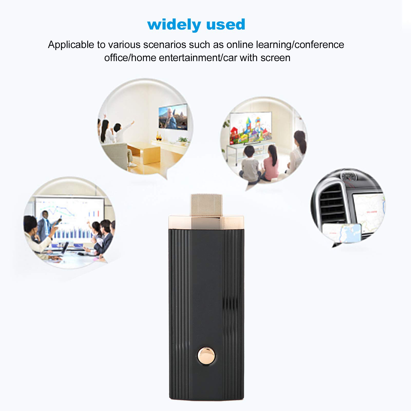 Yunir Wireless Display Adapter - HD Smartphone to TV HDMI WiFi Dongle - Mirror Phone/Tablet/Laptop Screen to TV - Supports Miracast & DLNA - Perfect for Home Entertainment, Office Presentations & Gaming