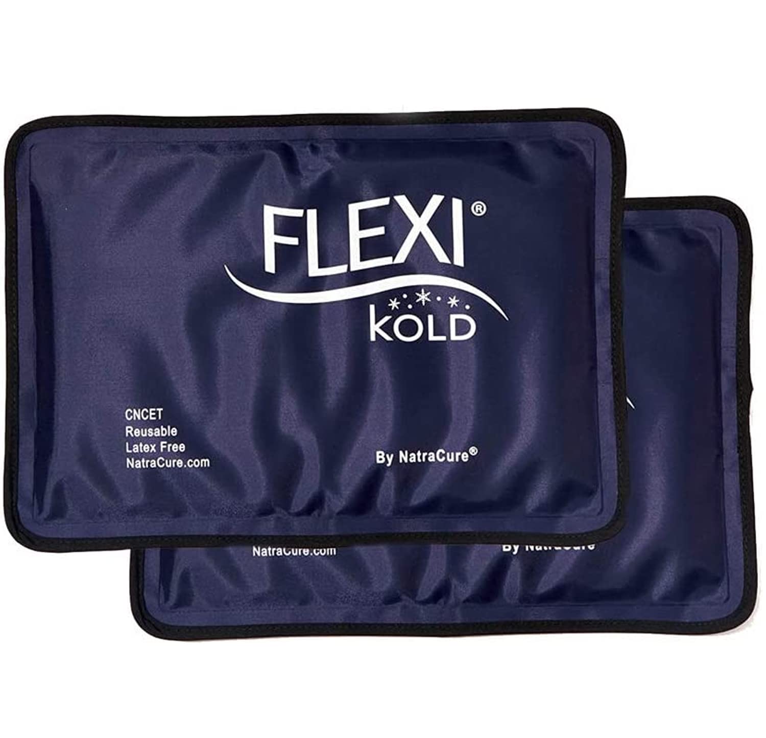 NatraCure Reusable Gel Ice Packs for Injuries - 2 Pack (7.5” x 11.5”) - Cold Therapy for Back Pain, Knee Pain Relief, Post-Surgery Recovery - Flexible & Soothing for Sports Injuries, Arthritis, Swelling