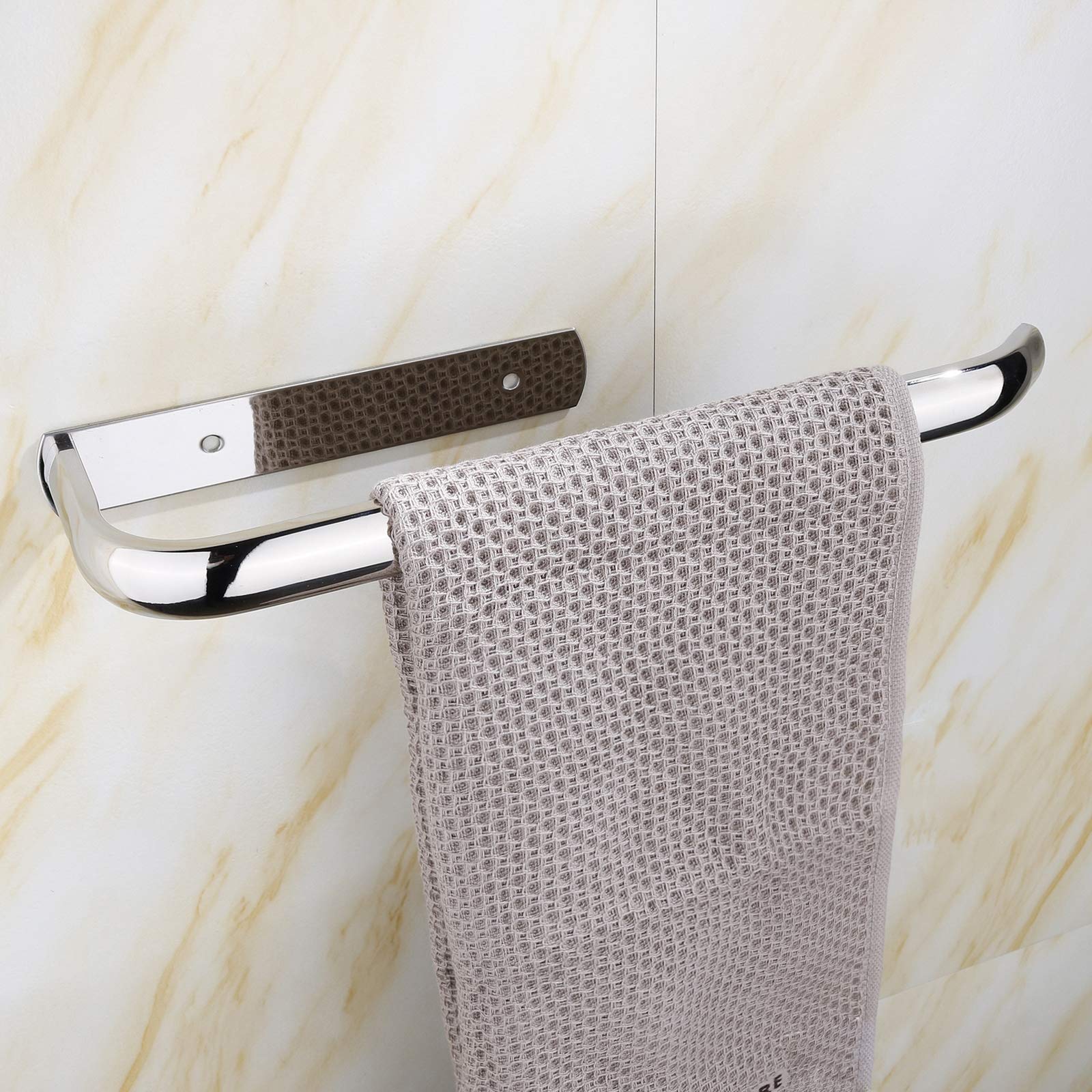 304 Stainless Steel U-Shaped Towel Bar - Self Adhesive & Wall Mounted Rust-Resistant Bathroom Kitchen Towel Holder - Perfect for Bathrooms, Kitchens, and Spa Areas