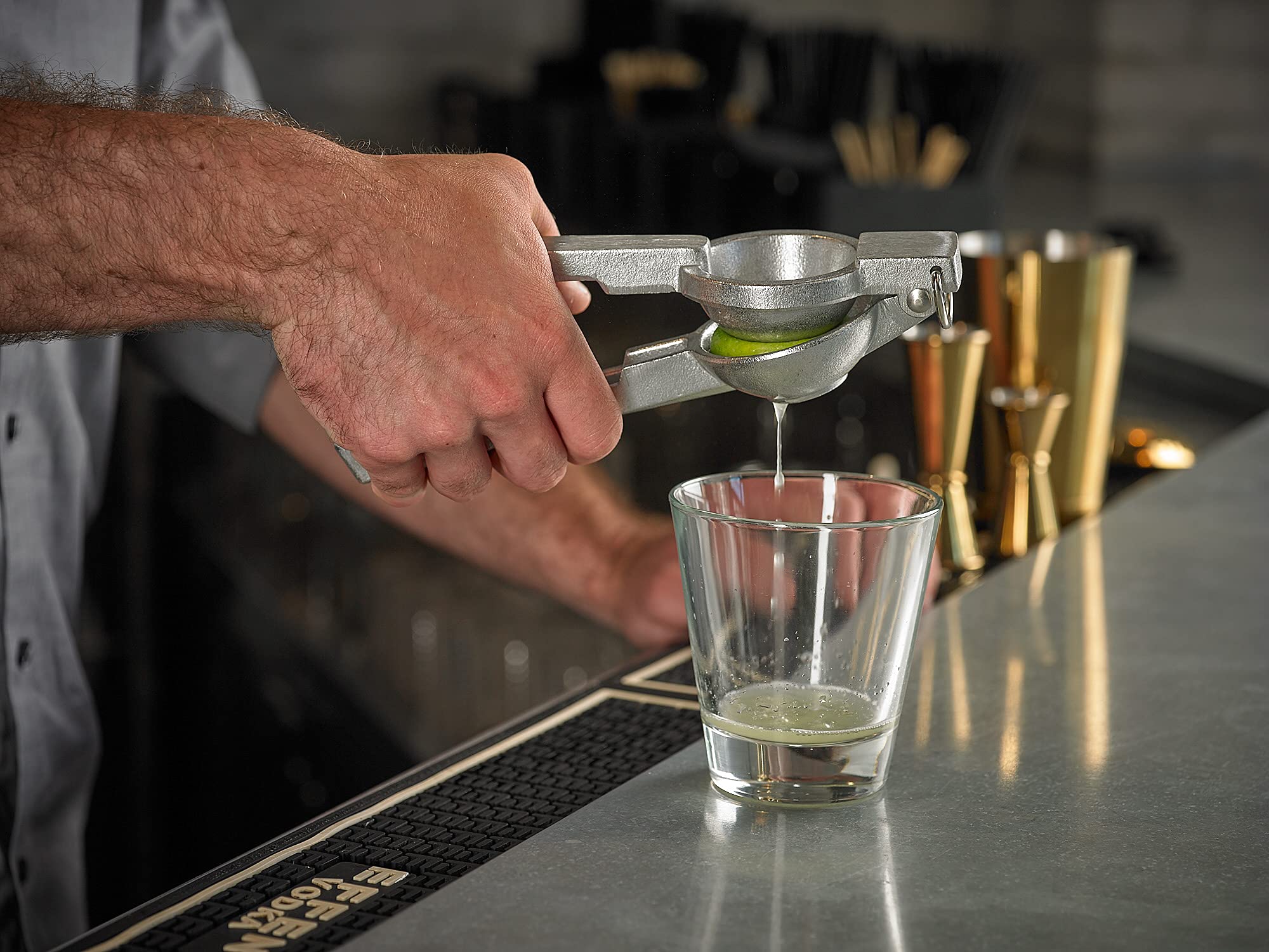 Barfly Aluminum Juicer - Heavy Duty Citrus Press for Lemons, Limes & Oranges - Perfect for Cocktails, Fresh Juice & Home Bars - Durable & Rust-Free