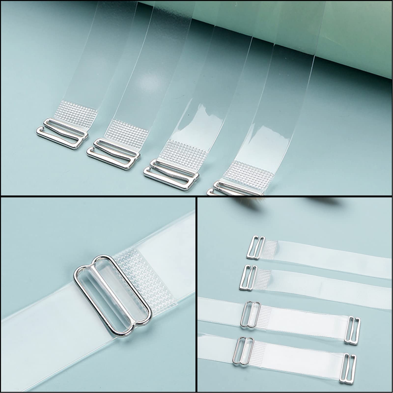 180 Pcs Bra Strap Hooks - 3 Styles Metal Adjustable Sliders & Clips for Bras, Nightgowns & Slip Dresses | Secure Comfort Fit for Everyday Wear & Special Occasions