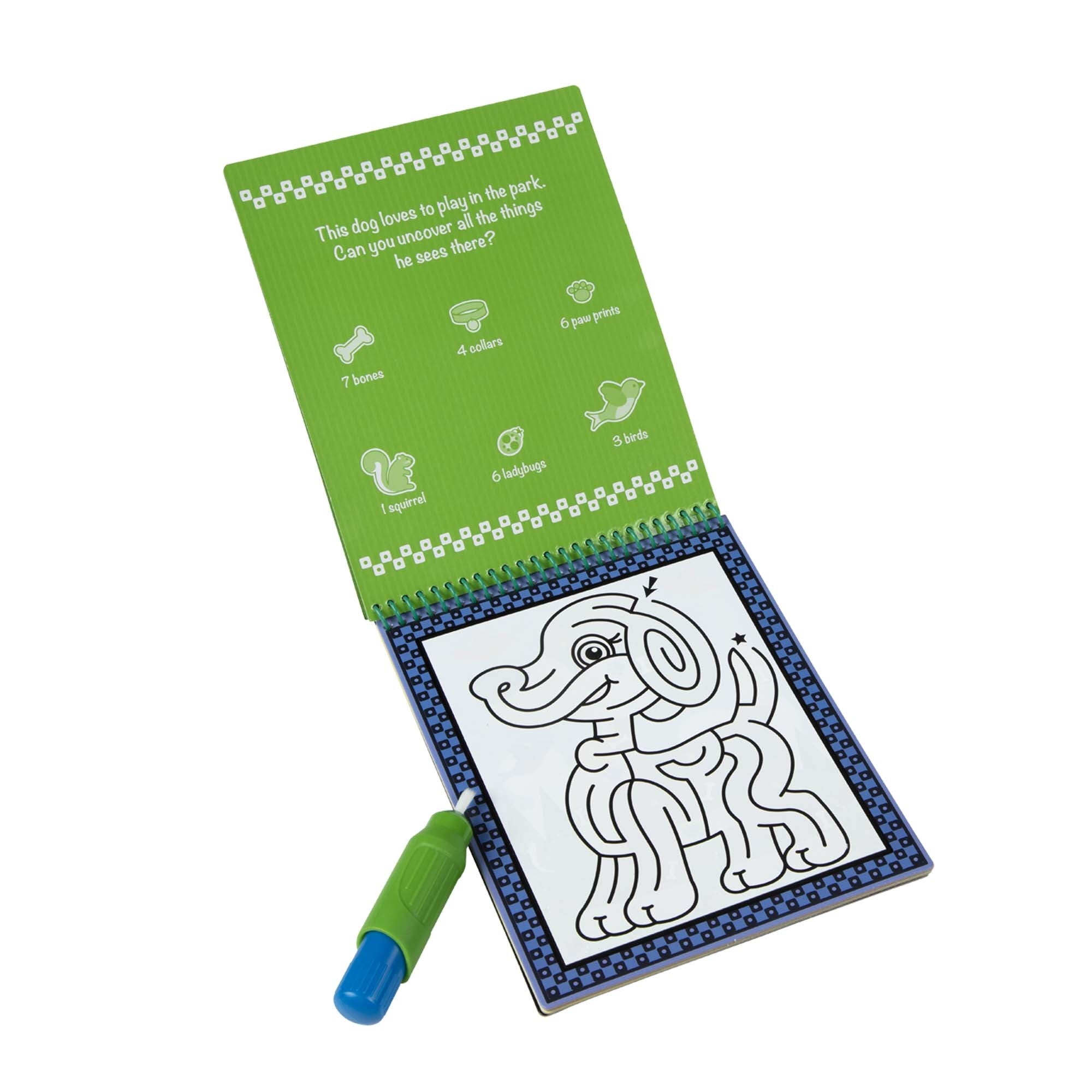 Portable Water Wow Coloring Book for Kids - Reusable & Mess-Free Pet Themed Activity Pad for Travel, Road Trips & Airplane Entertainment