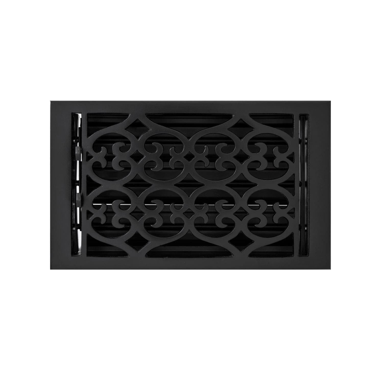 8x12 Inch Large Smooth Cast Iron Floor Register - Old Victorian Style Air Vent Cover for Home Heating & Cooling - Perfect for Vintage Home Decor & HVAC Systems