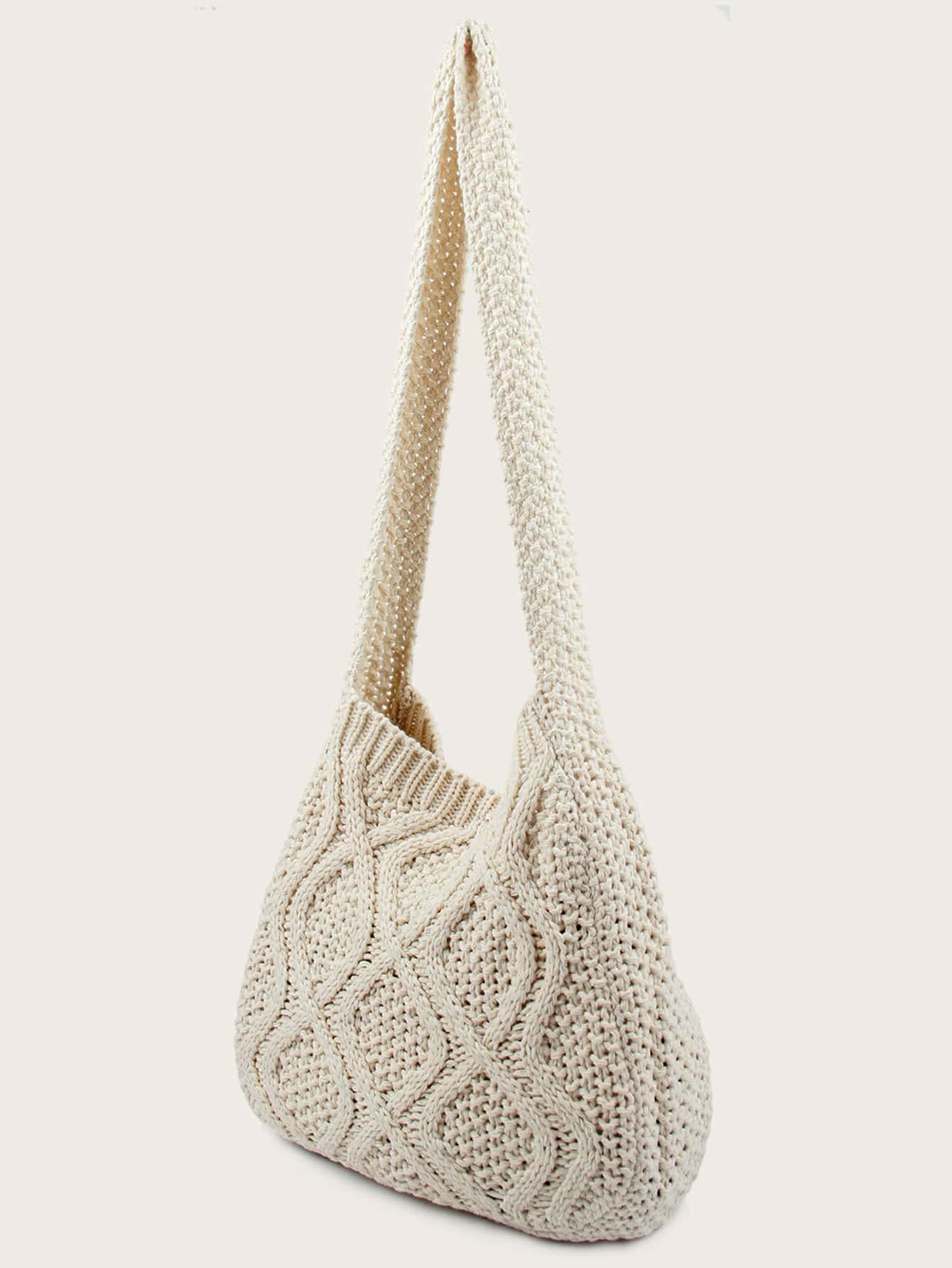 Verdusa Women's Crochet Shoulder Bag - Boho Knitted Tote Handbag for Shopping, Beach & Daily Use | Stylish & Lightweight Purse for Women
