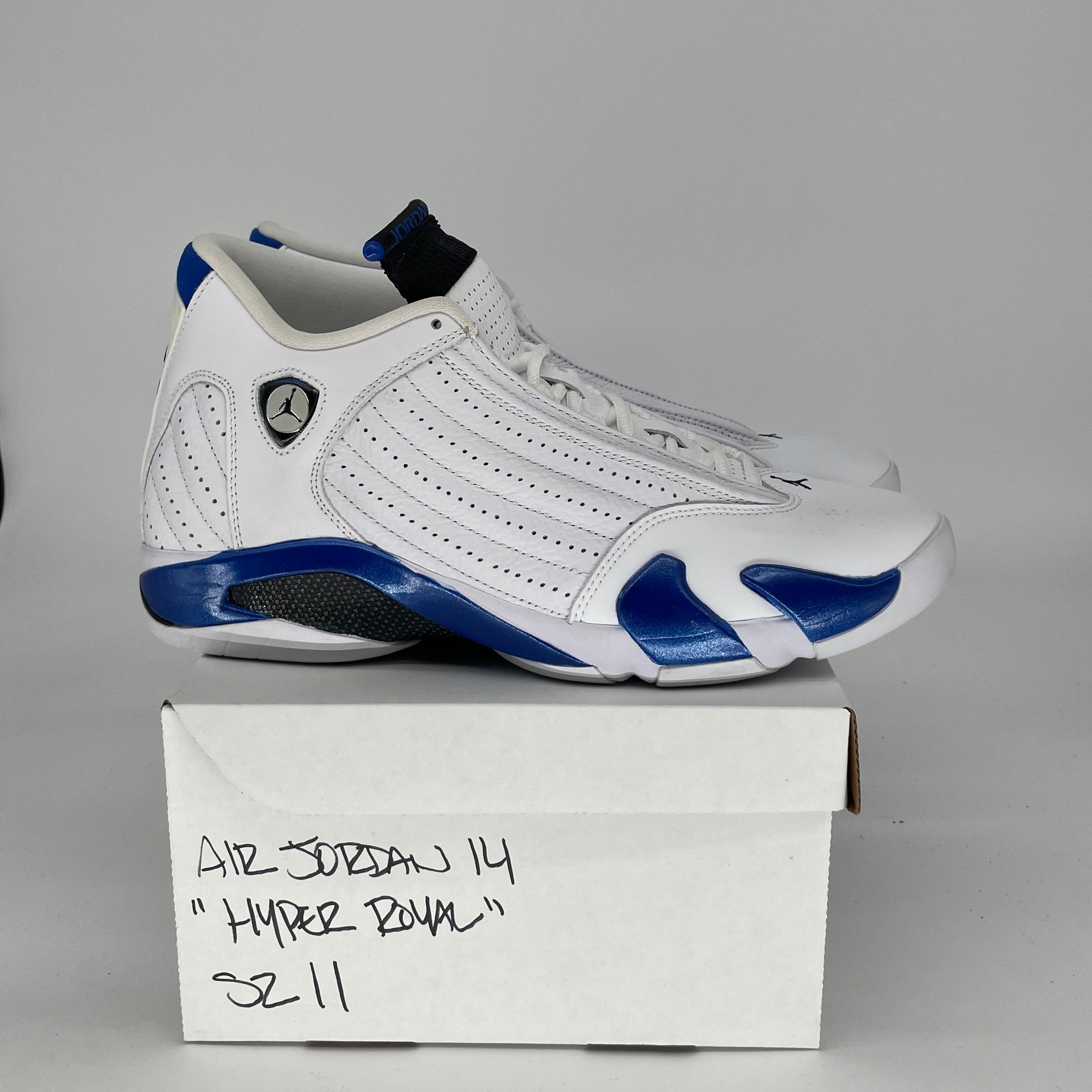 AIR JORDAN 14 HYPER ROYAL Basketball Shoes - Men's Size 11/Women's Size 12.5 - Style 487471-104 - Perfect for Streetwear & Court Performance