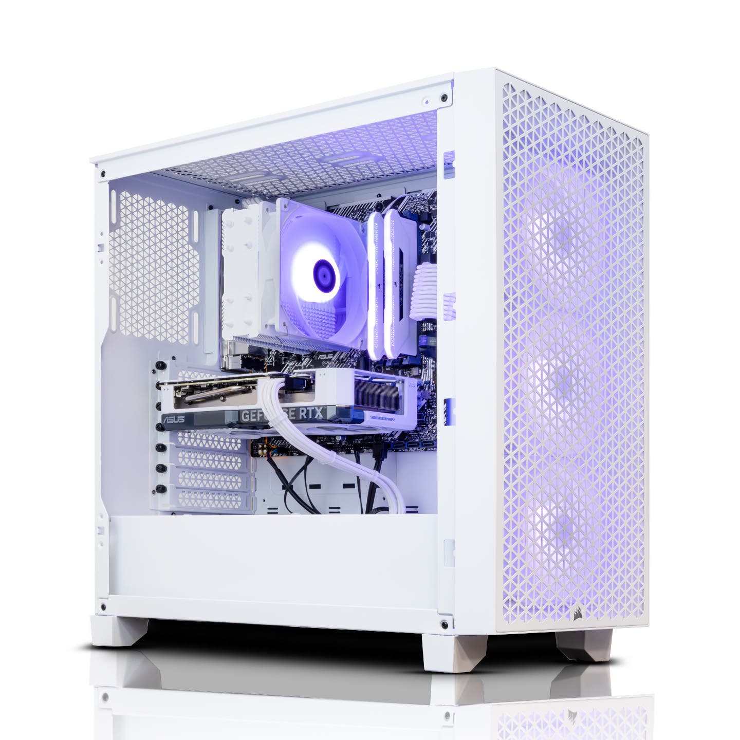 3000D RGB White Gaming PC - AMD Ryzen 5 5500, NVIDIA RTX 3060 12GB, 27