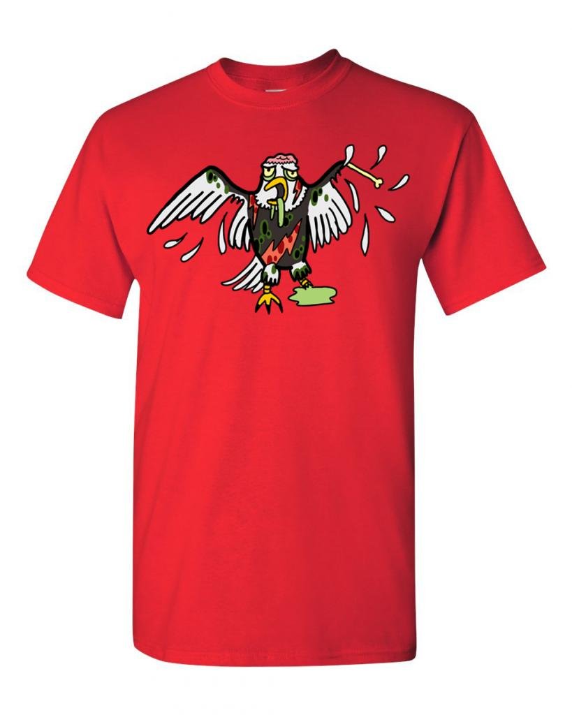 Zombie Eagle Undead Animals Graphic T-Shirt for Men - Cool Gothic Horror Tee for Halloween, Cosplay & Casual Wear