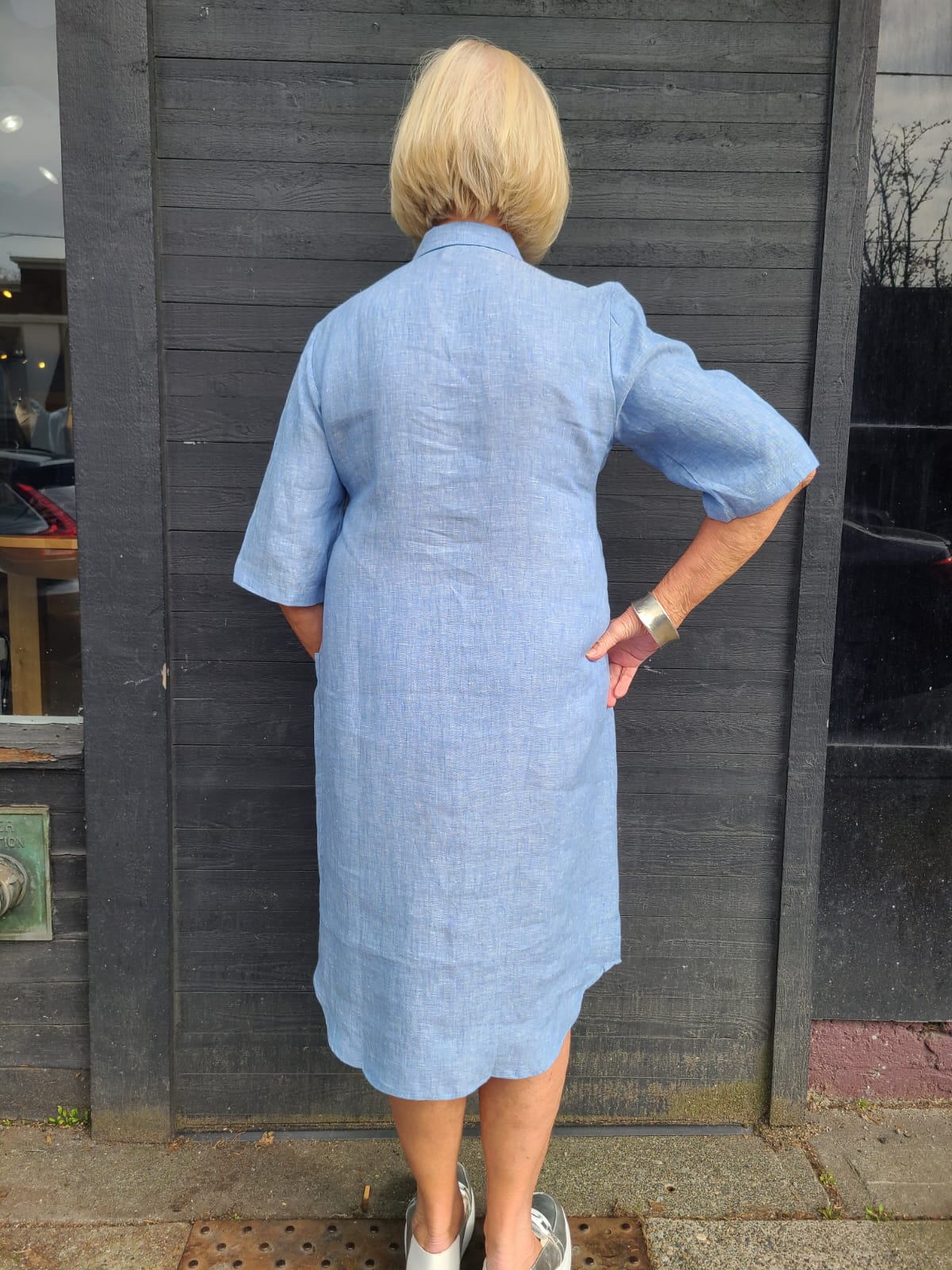 Blue Linen Dress for Women - 23.99M Size - Breathable Summer Dress for Beach, Vacation & Casual Wear