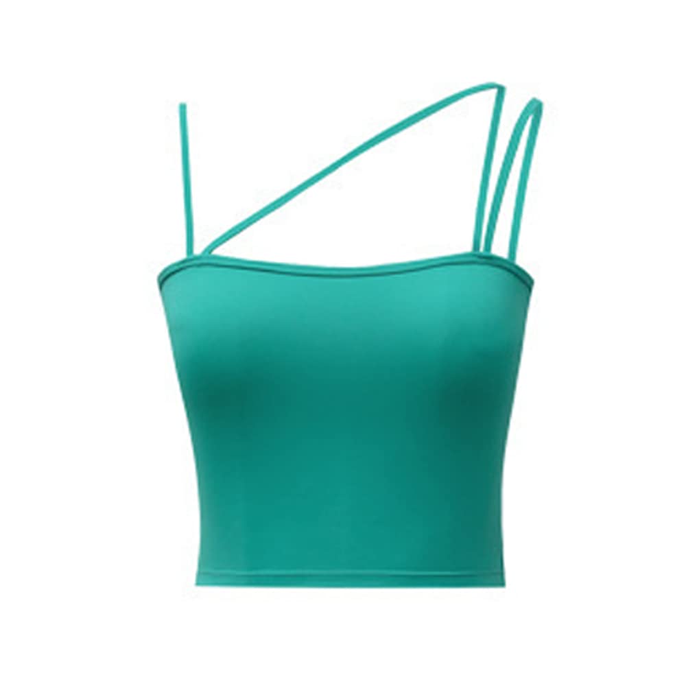 Crubera Oblique Shoulder Strap Sports Bra for Women - Running, Yoga & Fitness Workout Top with Comfortable Support | Perfect for Gym, Home Exercise & Active Lifestyle