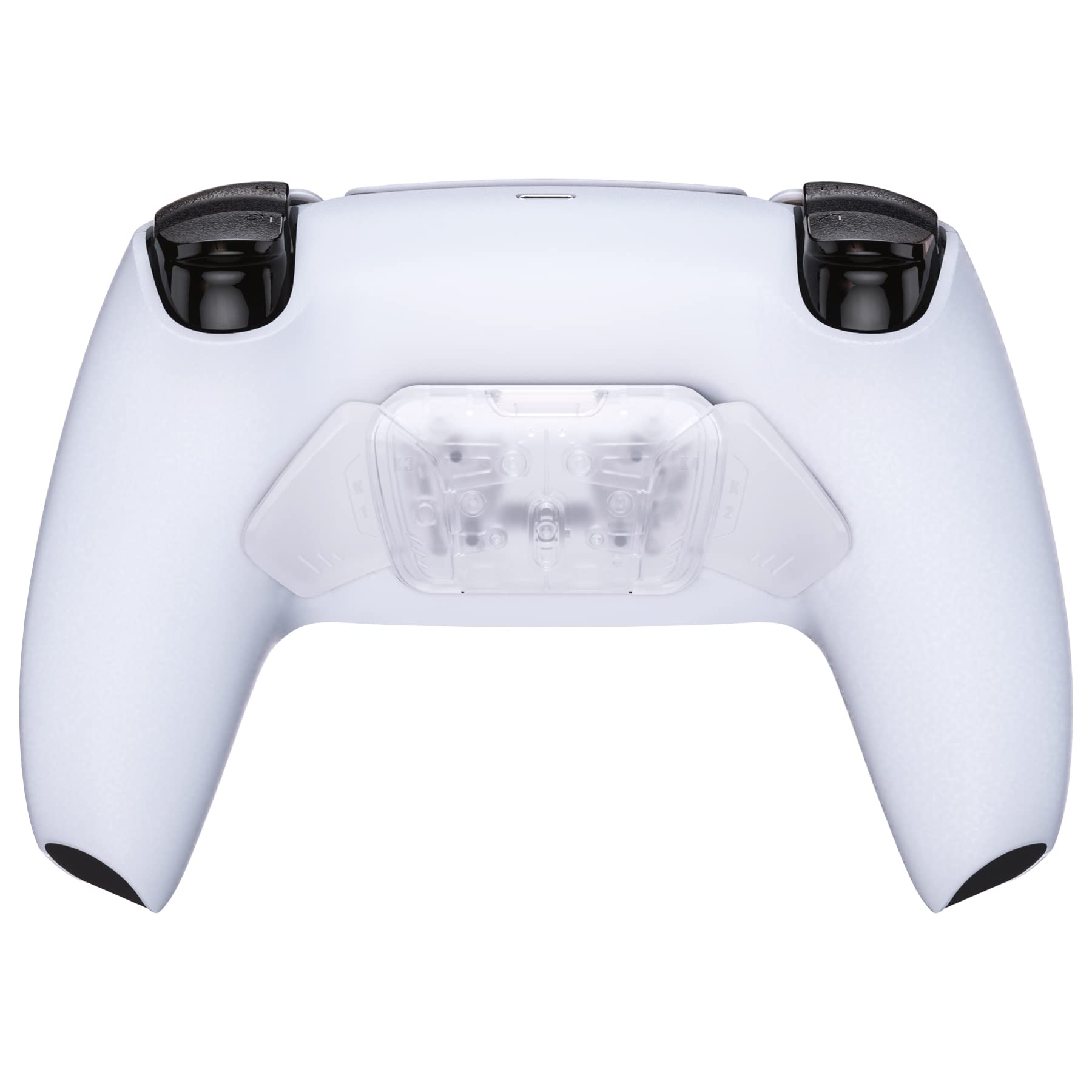 eXtremeRate K1 K2 K3 K4 Back Button Replacement for PS5 Controller - Transparent Back Buttons for Rise4 Remap Kit (No Remap Board/Cables/Case) - Perfect for Gaming, Streaming & Competitive Play