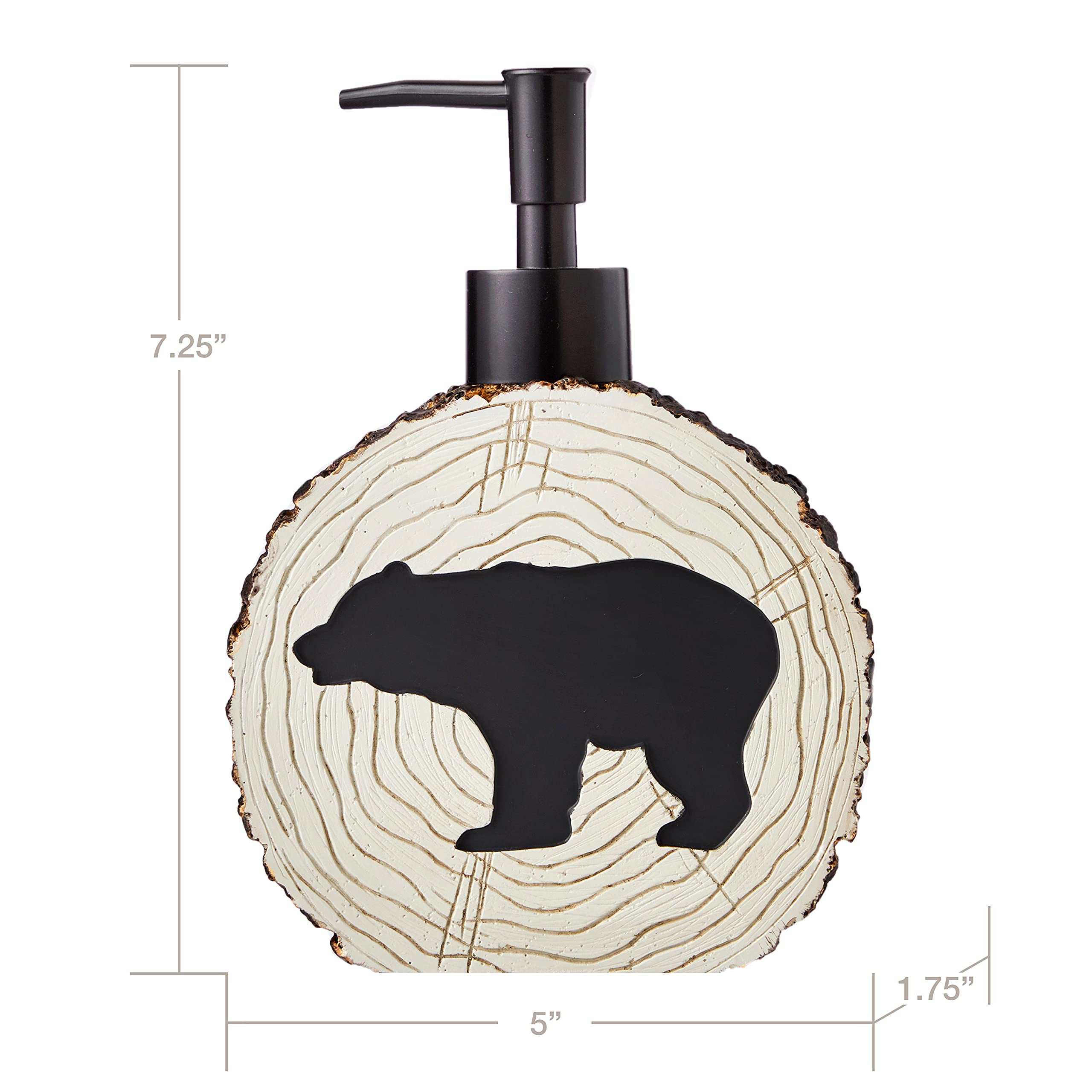 SKL Home Yellowstone Grand Teton Soap Dispenser - Elegant Bathroom Decor for Kitchen & Guest Bath | Rustic Hand Soap Pump for Farmhouse, Cabin & Lodge Style Homes