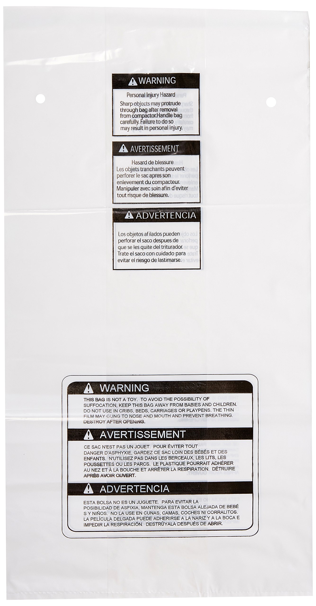 GE WC60X10005 Heavy Duty Square Trash Compactor Bags - 15 Pack | Durable Waste Disposal Bags for GE Appliances | Perfect for Home, Office & Commercial Use